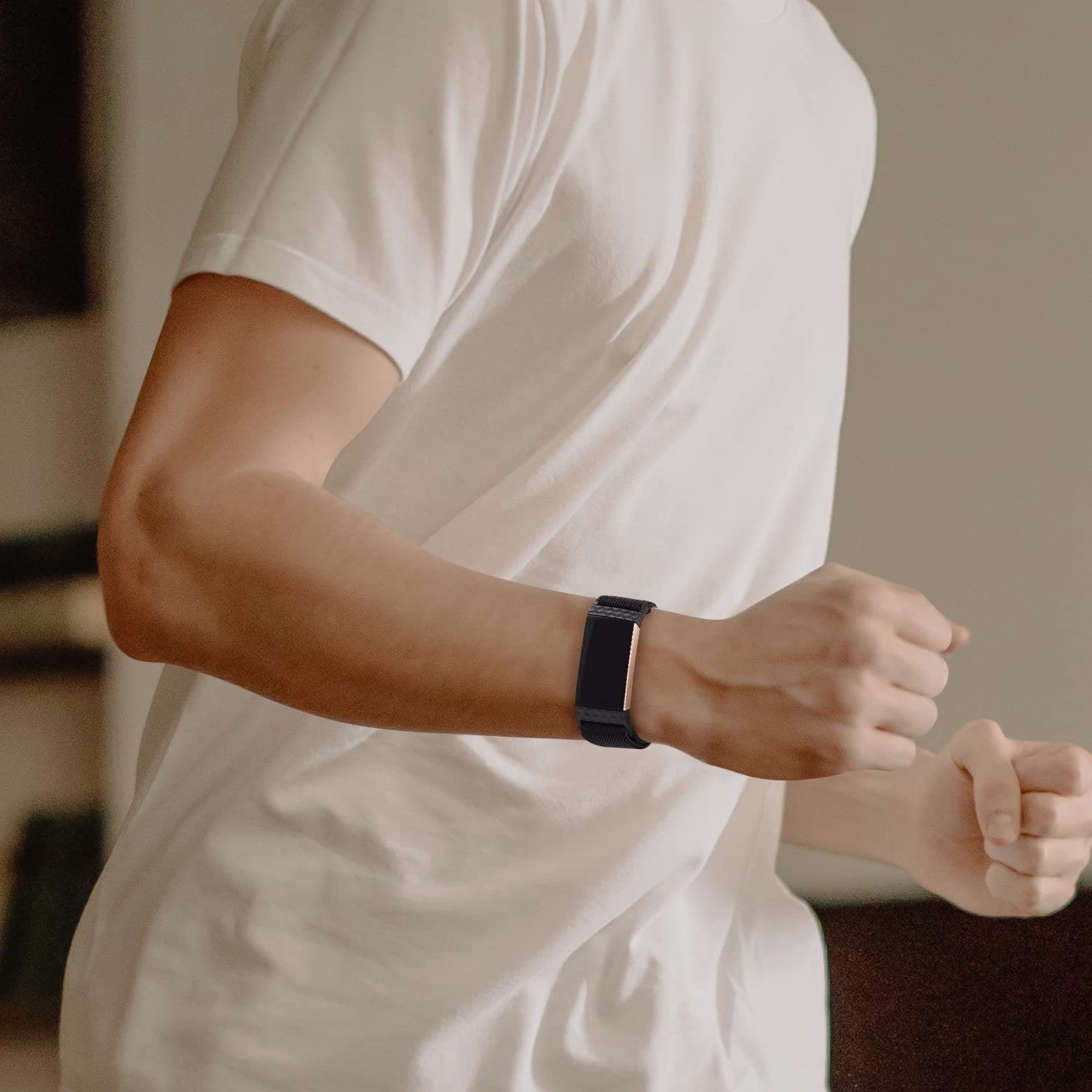 pfeil Schwarz+Grüner Stück Kompatibel für Fitbit Elastische 2 Charge Armband Uhrenarmband zggzerg