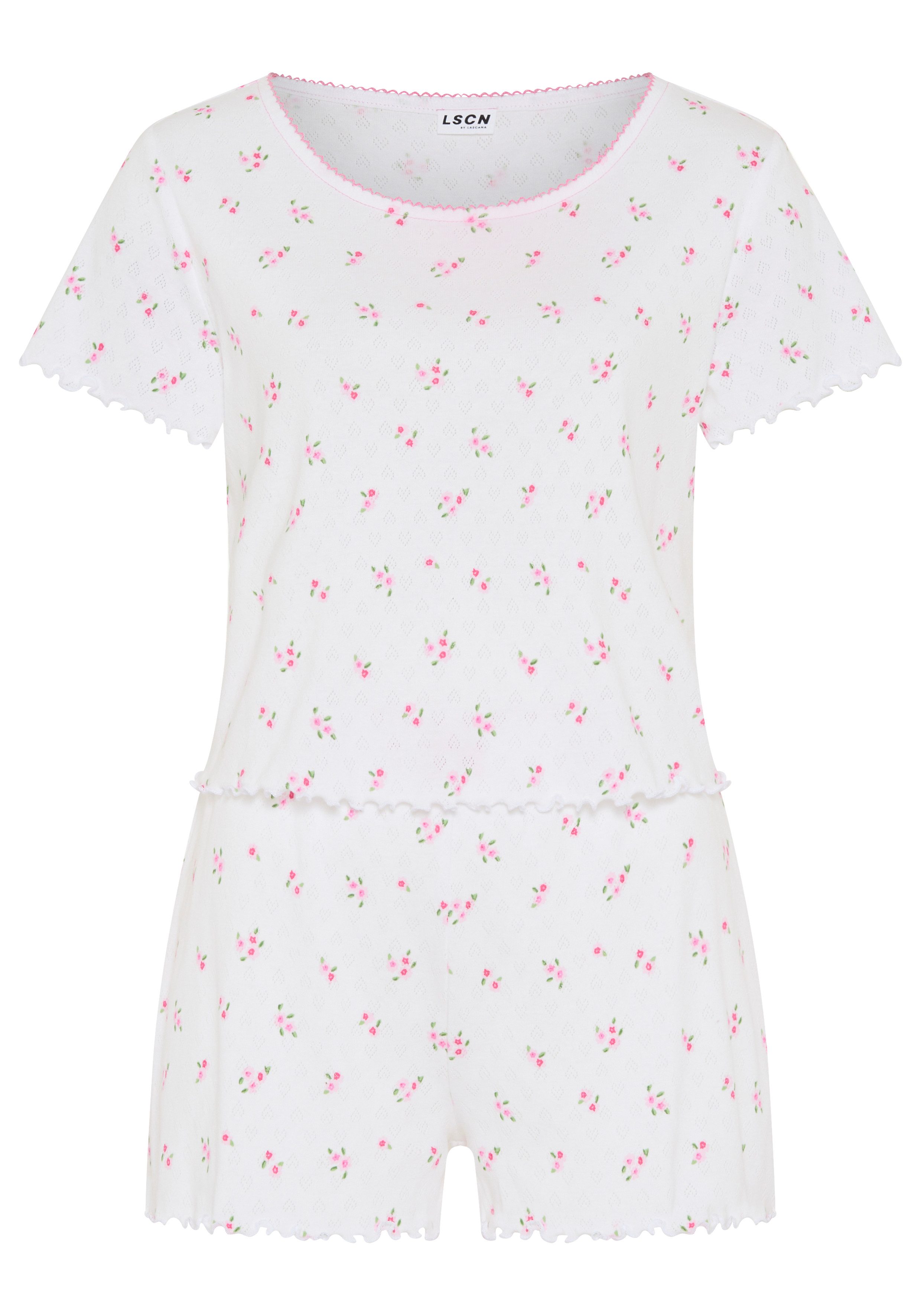 LSCN by LASCANA Shorty (2 tlg) mit Babylock Saum – Bild 2 von 5