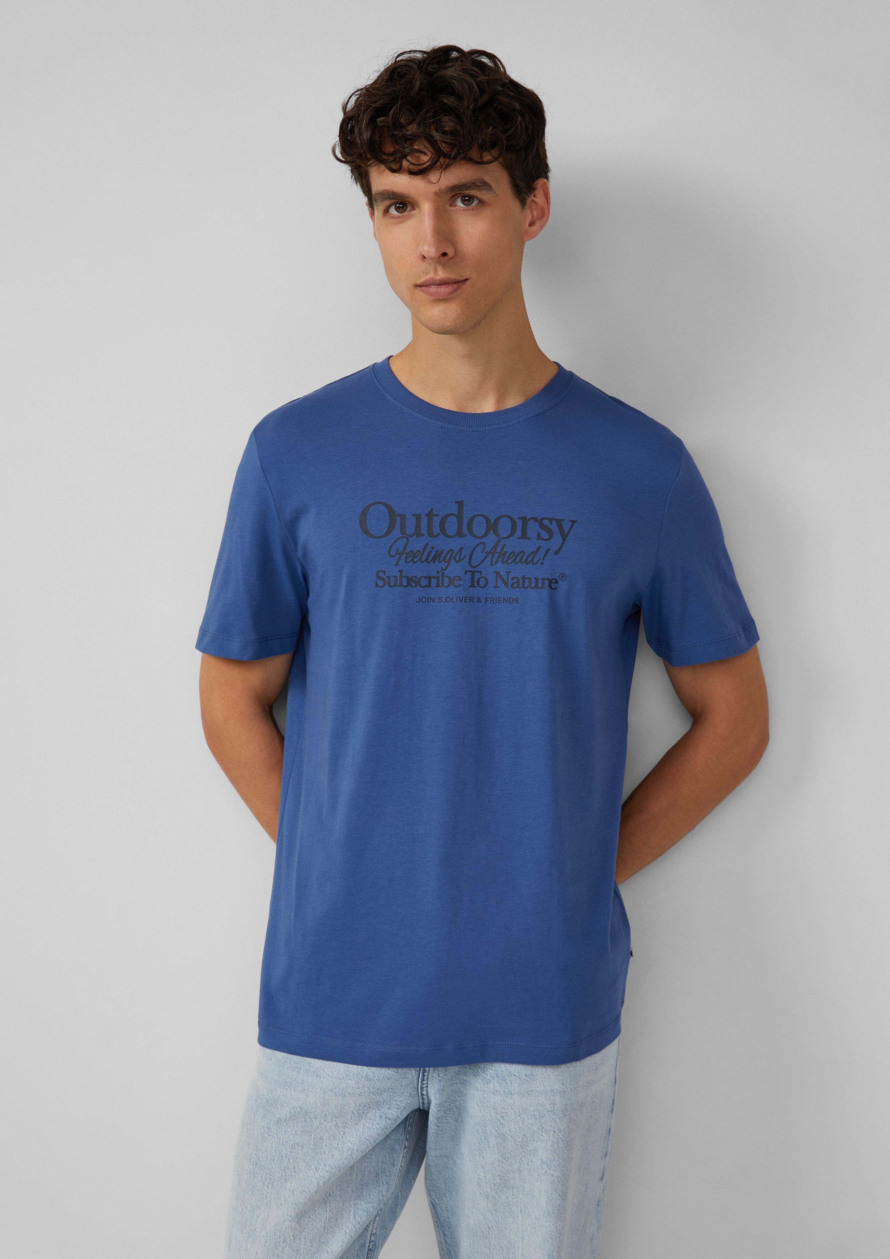 s.Oliver Kurzarmshirt Baumwoll-T-Shirt mit Frontprint günstig online kaufen