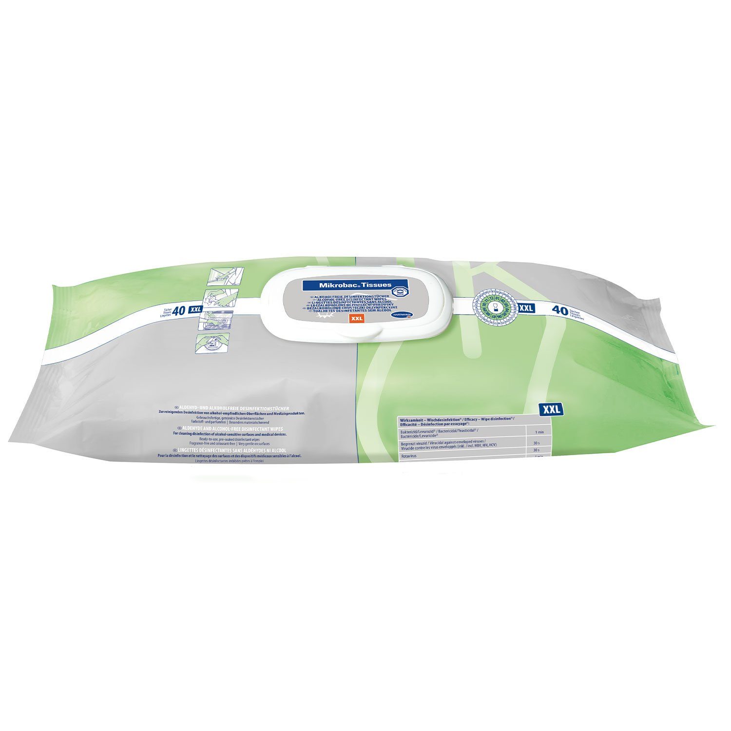 HARTMANN Mikrobac Tissues XXL 40 Tücher alkoholfrei Oberflächen-Desinfektionsmittel