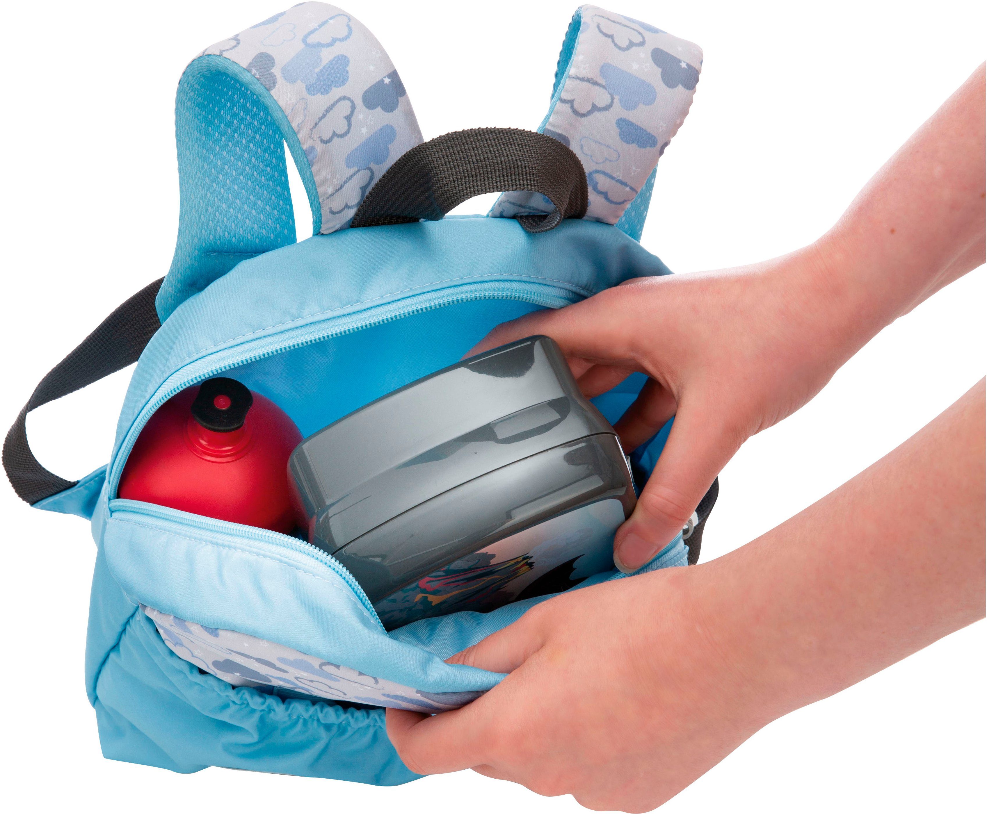 Nici Kinderrucksack Travel Friends, Rucksack mit Plüsch Waschbär, 25 cm