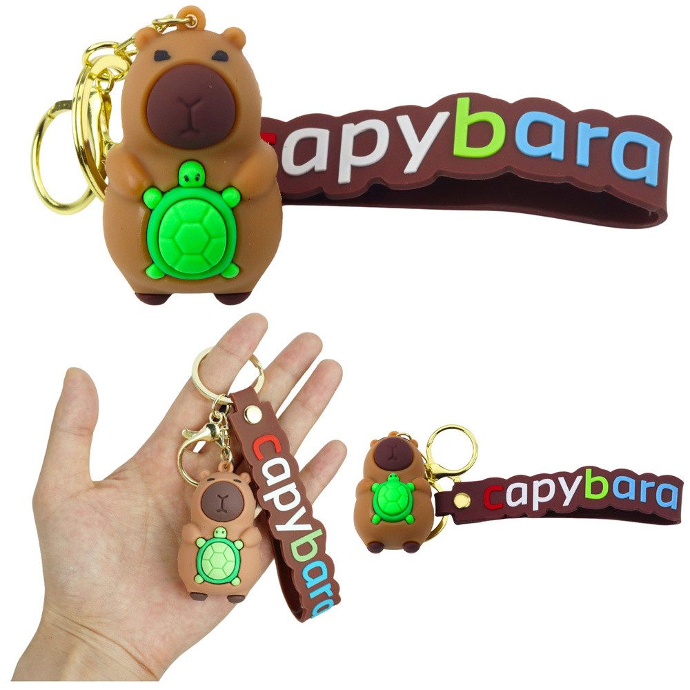 LEAN TOYS Schlüsselanhänger Taschenanhänger Rucksackanhänger Schlüsselring (Spar-Set, 1-tlg., 5 x 4 cm weich), Silikonfigur, Metallkarabiner, Schlüsselring, Geschenkidee