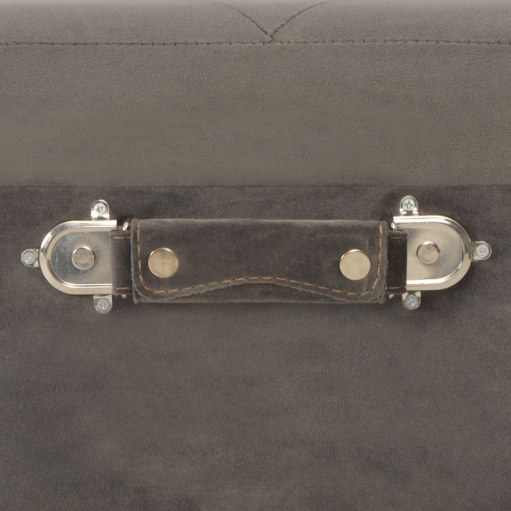 vidaXL Sitzbank Hocker mit cm Stauraum | Samt 40 Grau Grau Grau