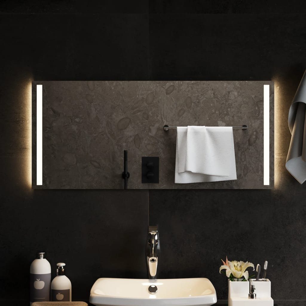 furnicato Wandspiegel 90x40 LED-Badspiegel cm