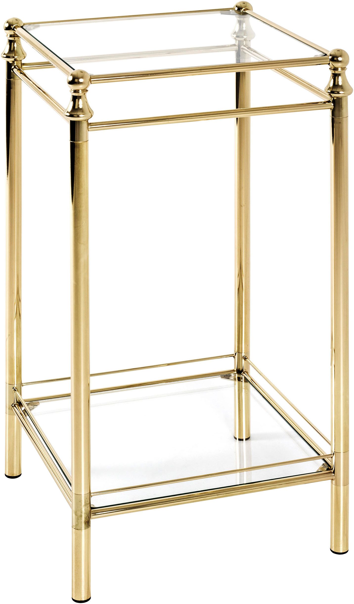 HAKU Beistelltisch Sofatisch, Wohnzimmertisch (1-St), quadratisch - aus Metall Gold B/T/H 40/40/73 cm