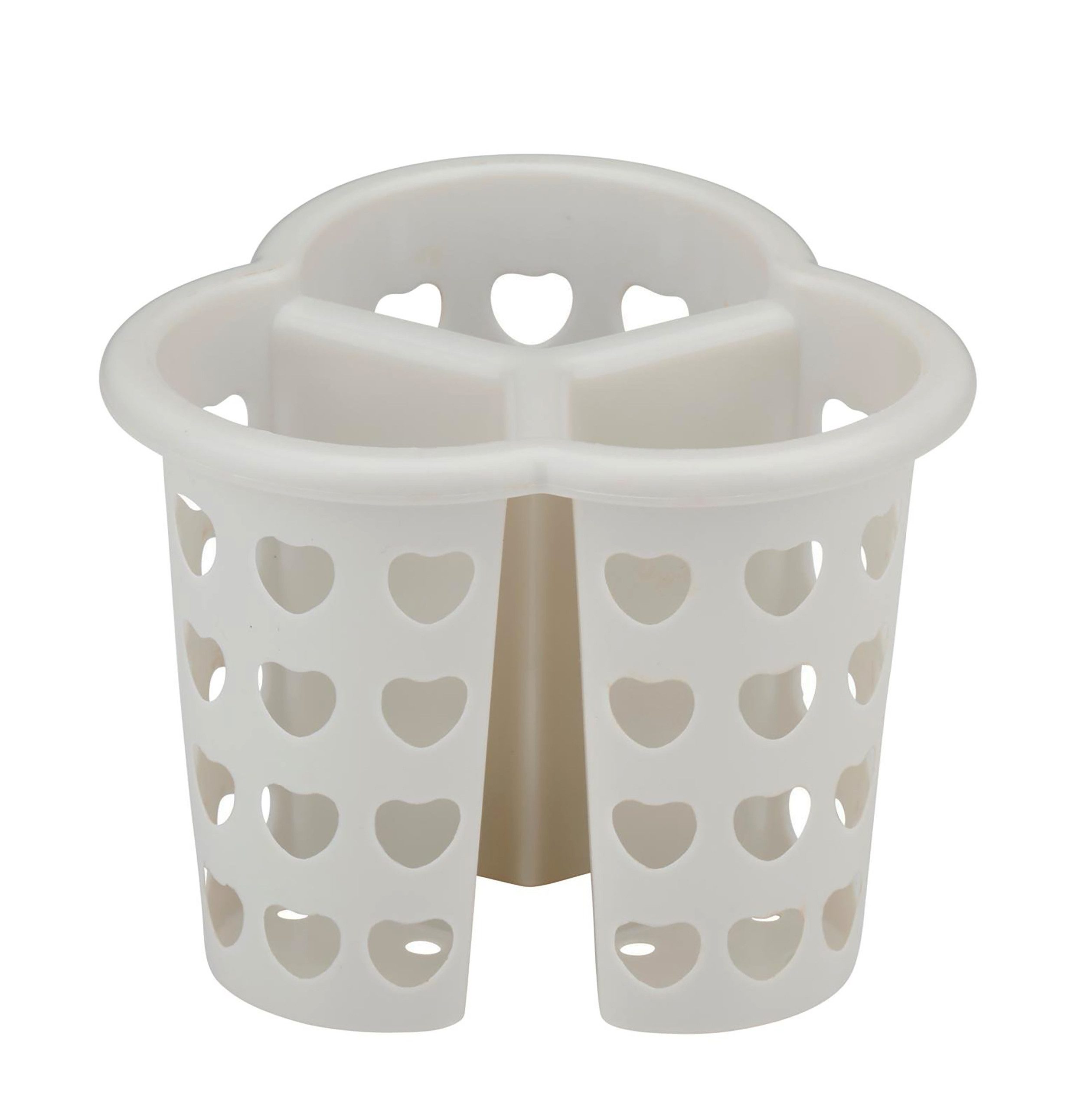 *Alpina* Besteckhalter BESTECKHALTER mit 3-Fächer Ø15,5cm aus Kunststoff 92 (Grau), Besteckkorb Abtropfkorb Besteckständer Besteck Halter Korb