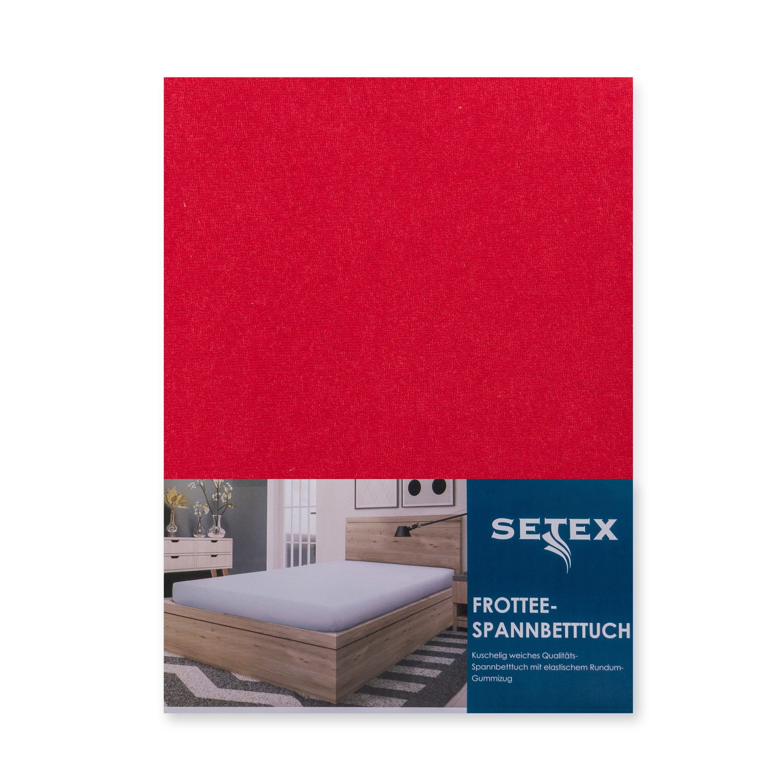 SETEX Spannbettlaken Frottee, Frottee, Gummizug: rundum, (1 Stück), uni, Fr günstig online kaufen