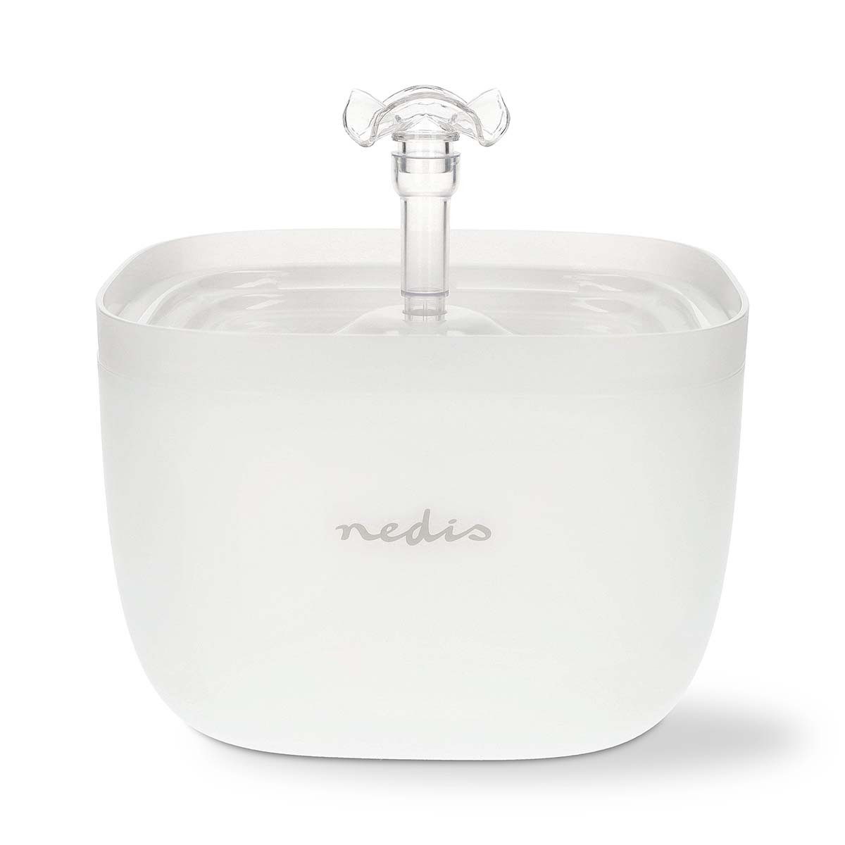 Nedis Wasserspender PETWF21WT 2.7 l, Trinkbrunnen mit Filter, Wasserfall, leise, BPA-Frei & Nachtlicht