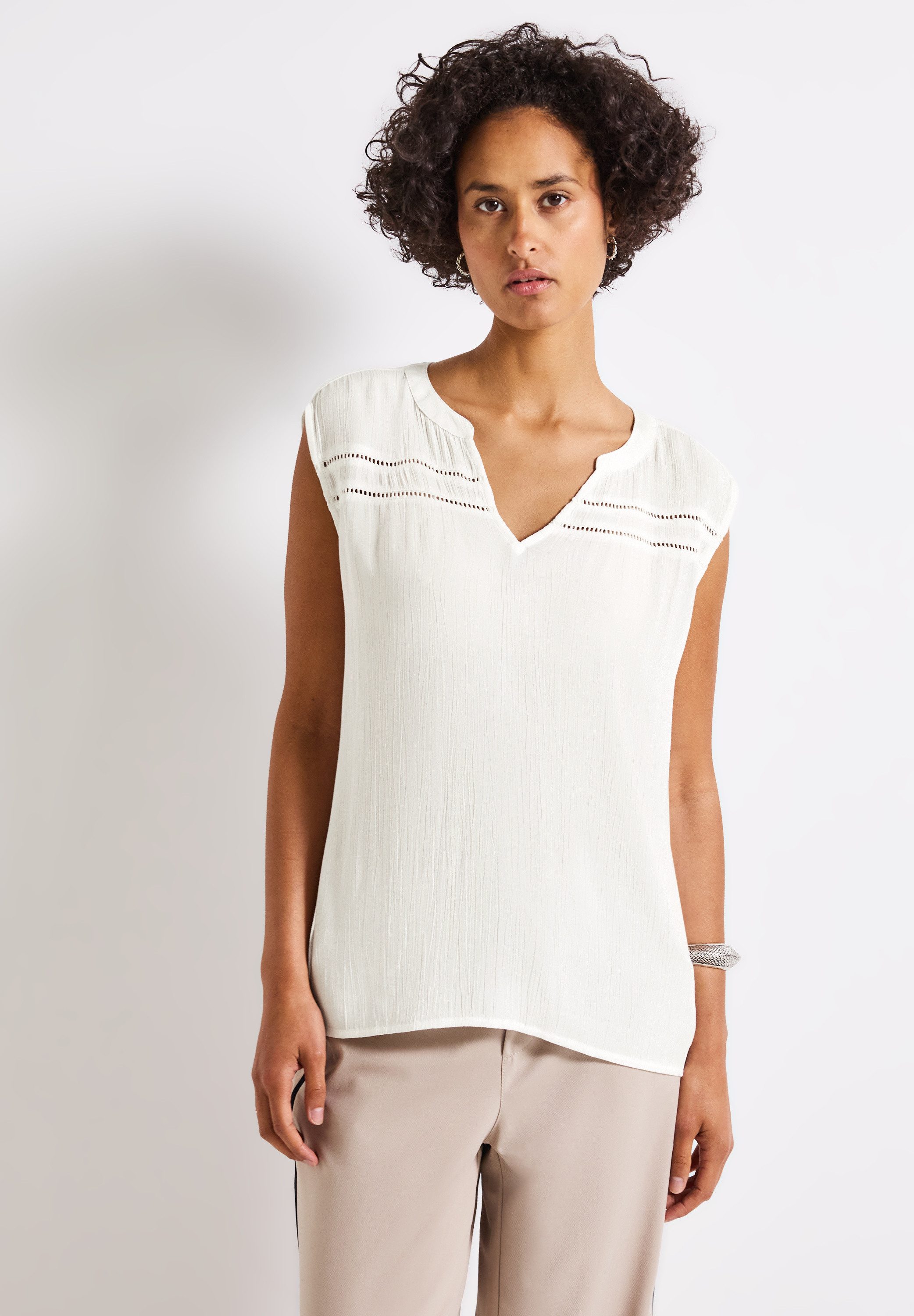 STREET ONE Blusentop mit Crinkle-Struktur günstig online kaufen