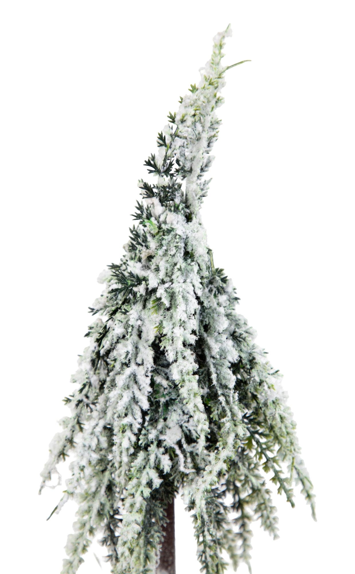 Kunstbaum Tannenbäumchen mit dickem Schnee - Dekotanne Weihnachtsbaum künstliche Tanne Tannenbaum, Seidenblumen Roß, Höhe 23 cm, auf Holzplatte - Größe: 23x10cm – Bild 4 von 4