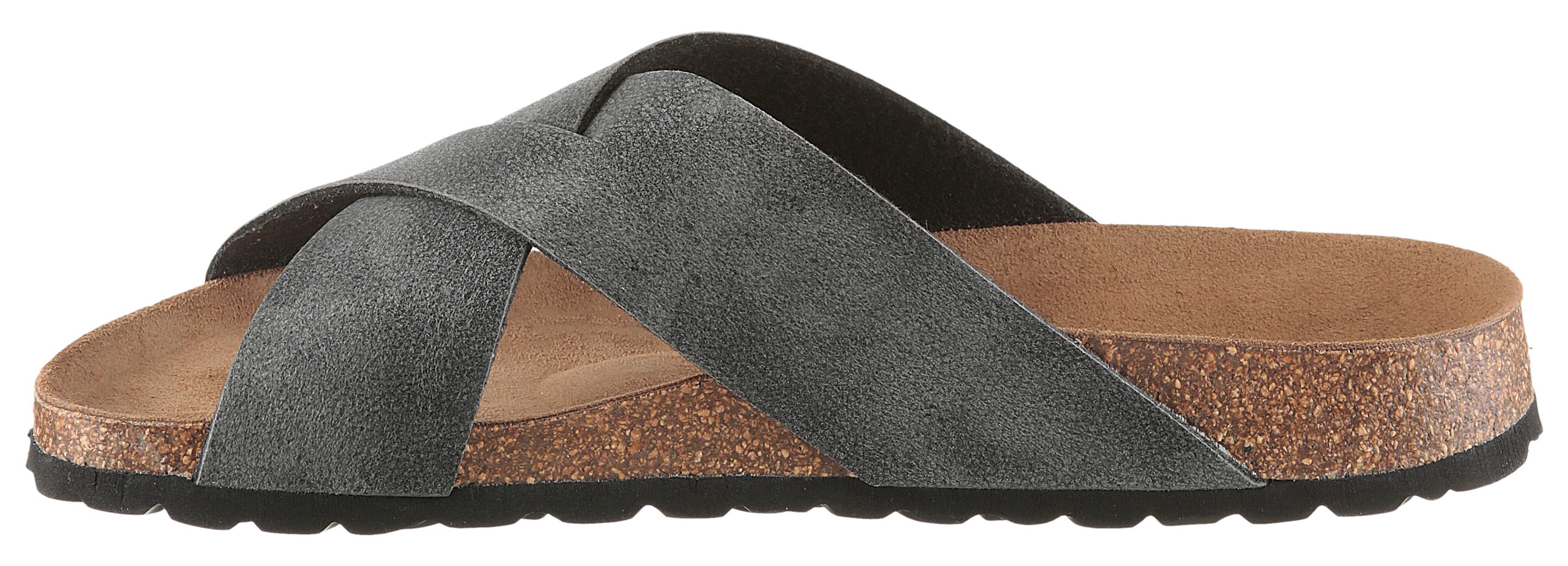Man's World Pantolette Sommerschuh, Strandschuh, Hausschuh mit Fußbett – Bild 5 von 5