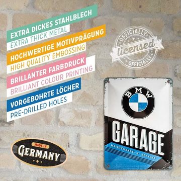 Nostalgic-Art Metallschild Blechschild 15x20 cm - BMW - BMW Garage