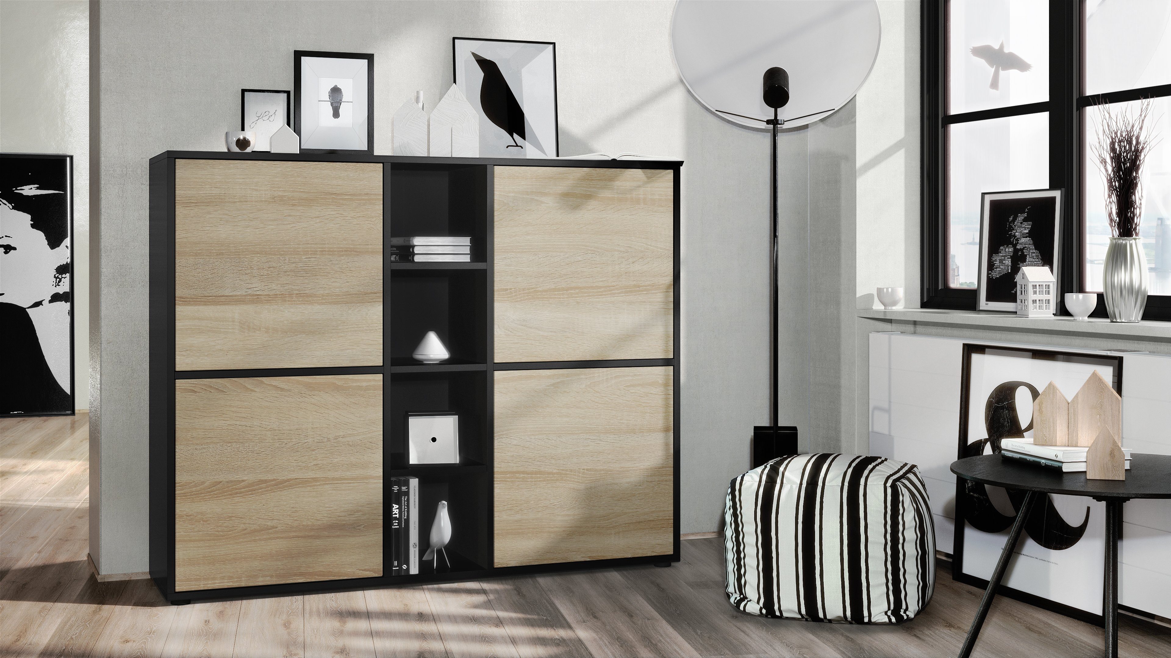 Vladon Highboard Cuba V3 (Highboard, Schrank günstig online kaufen