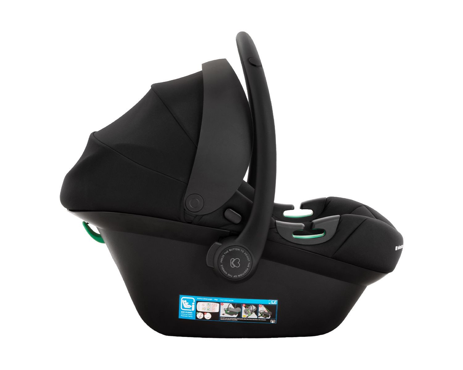 Kikkaboo Babyschale Babyschale i-Prime, i-Size, ab: 0, bis: 1.25, (40 - 87 cm) Gruppe 0+ Kopfstütze verstellbar