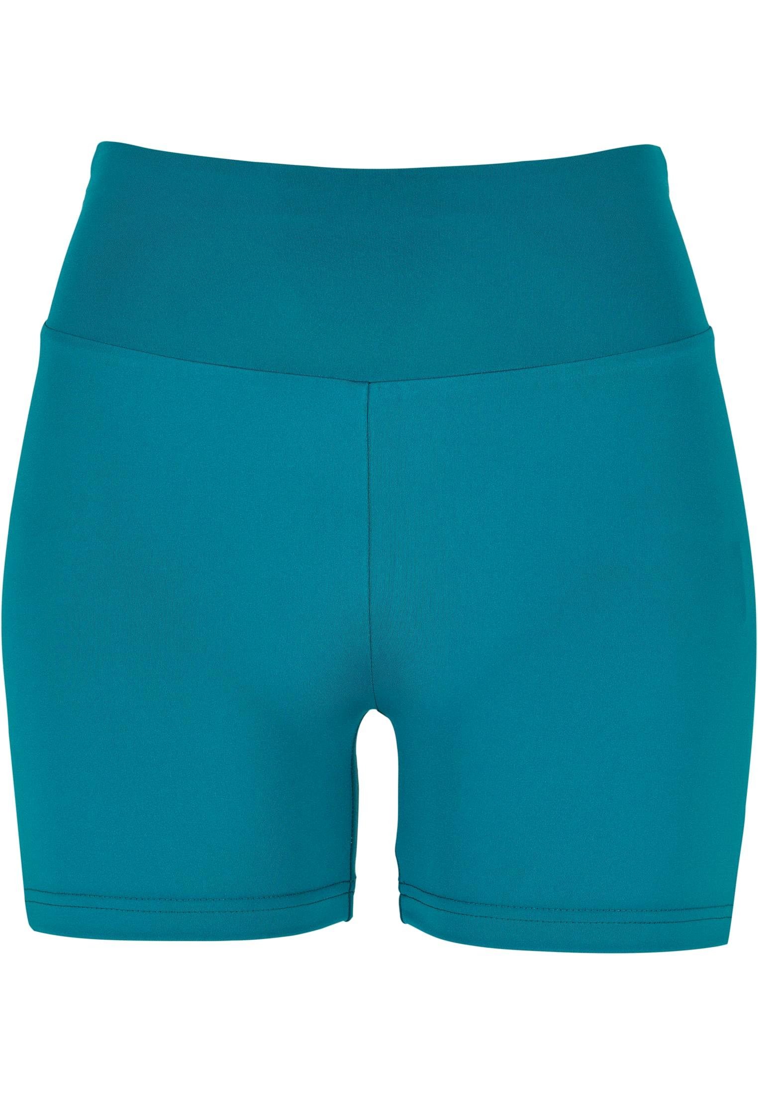 URBAN CLASSICS Stoffhose Damen Ladies Recycled High Waist Cycle Hot Pants (1-tlg) watergreen