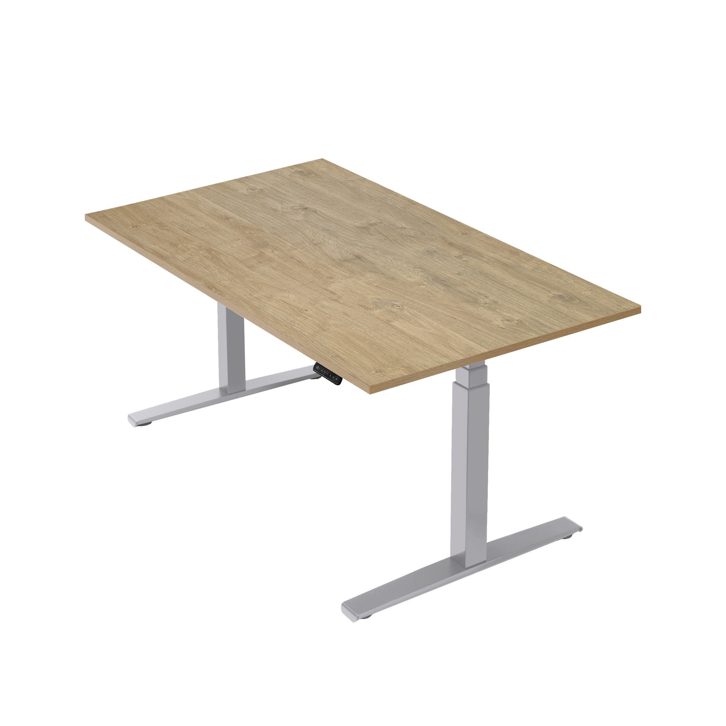 boho office® Schreibtisch Basic Line, Silber günstig online kaufen