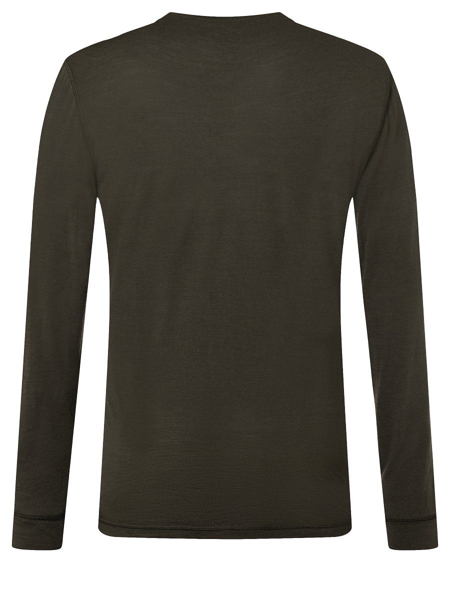 M Merino Ink TUNDRA175 Merino-Materialmix Langarmshirt SUPER.NATURAL funktioneller Black Longsleeve LS