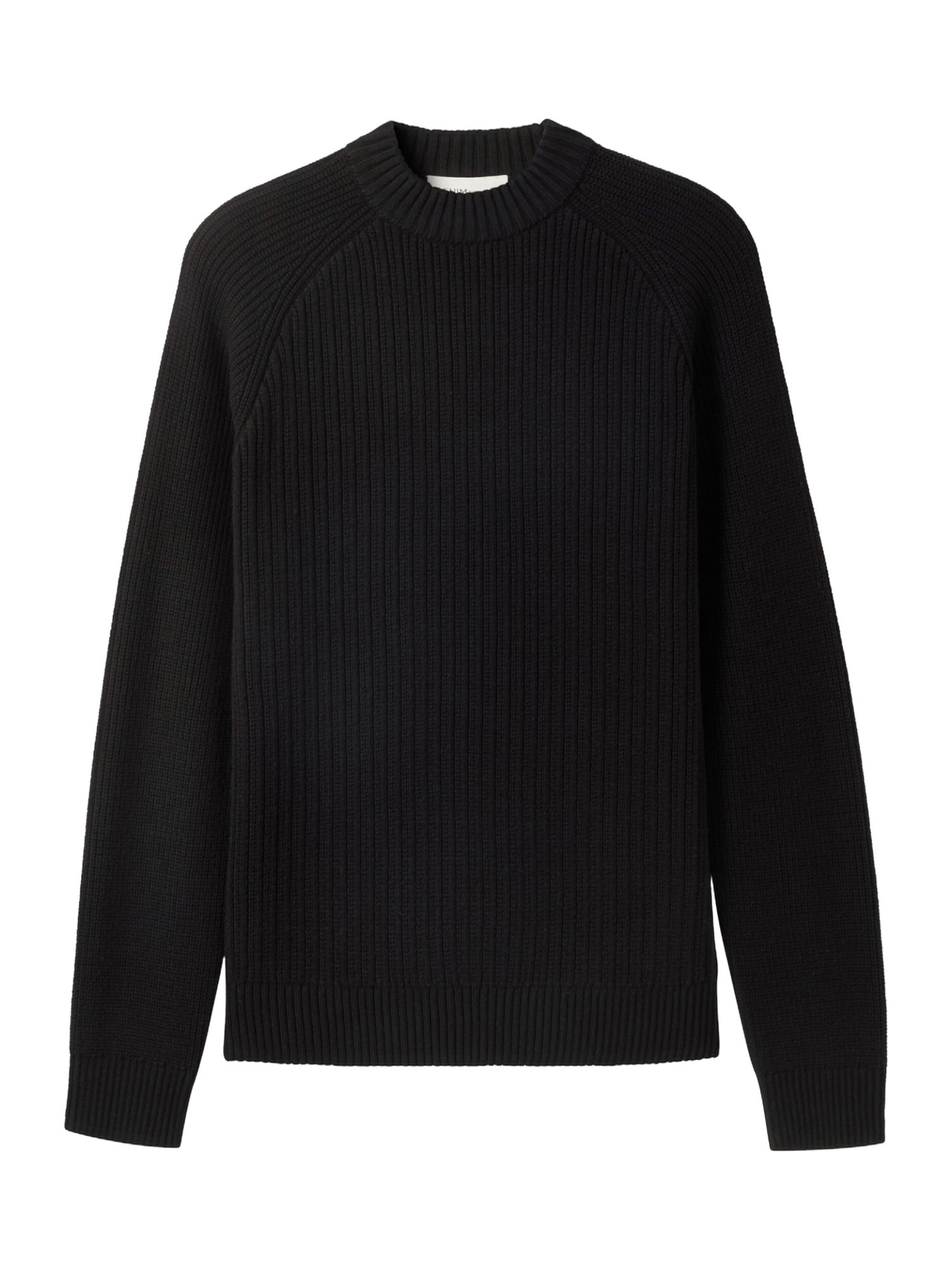TOM TAILOR Denim Strickpullover H schwarz,Casual,Baumwolle,Unifarben,Rundhals,Lang,Gerade