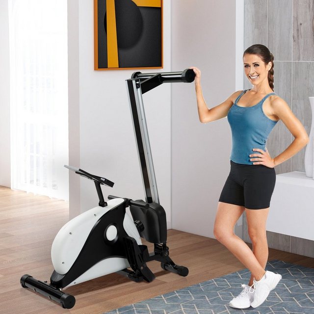 BUMHUM Fitnessbike LCD-Monitor und 8-stufige Widerstandsanpassung Fitnessgerät ohne PAD, LCD-Monitor und 8-stufige Widerstandsanpassung