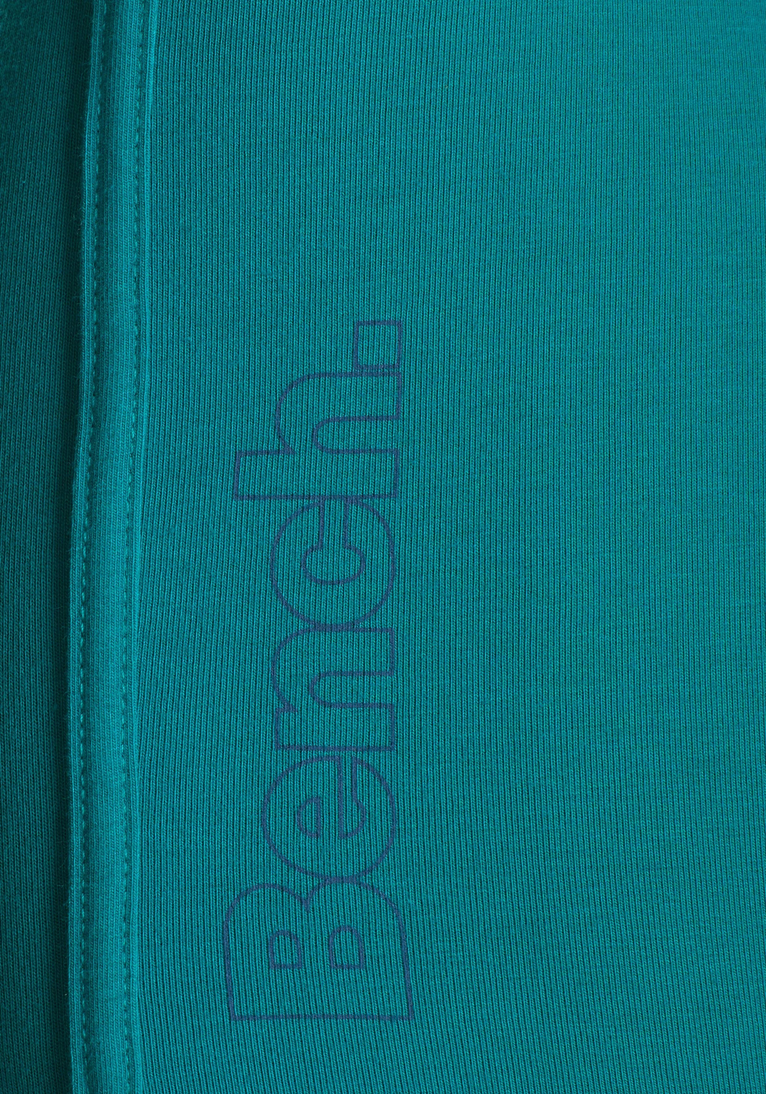 Bein Logodruck (Packung, petrol anthrazit-meliert, Bench. Boxer elastischem und dunkelpetrol, mit dem 3-St) Bund auf Langer