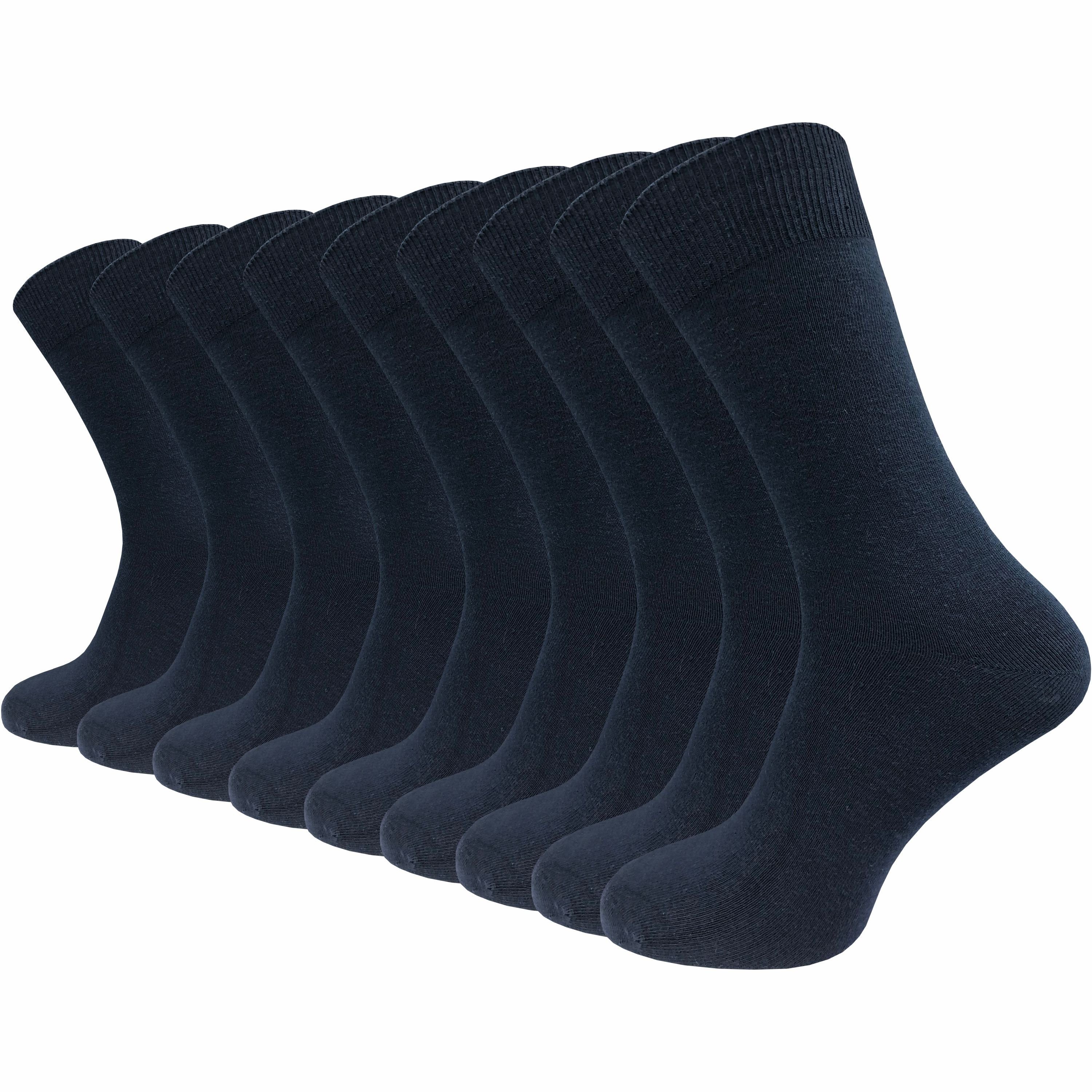 Basicsocken für Damen & Herren - 80% hochwertige Baumwolle - mit Komfortbund