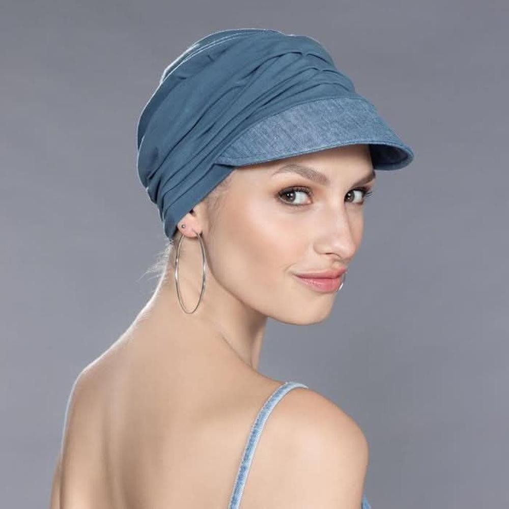 Ellen Wille Kopftuch Ellen Wille Akiko, Atmungsaktive Cap aus weichem Bambus-Viskose-Mix mit Leinenschild.