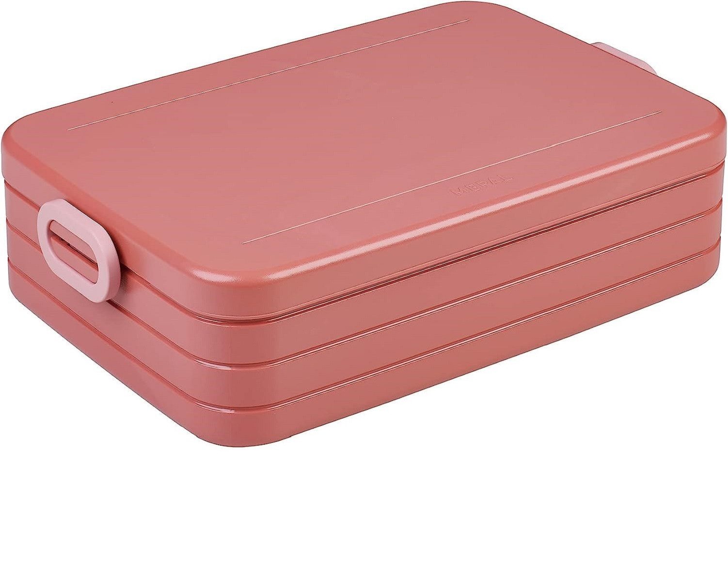 Mepal Lunchbox Lunchbox Take a Break Large, 1500 ml, für 4 Sandwiches, Spülmaschinenfest, mit Unterteilung, Vivid Mauve