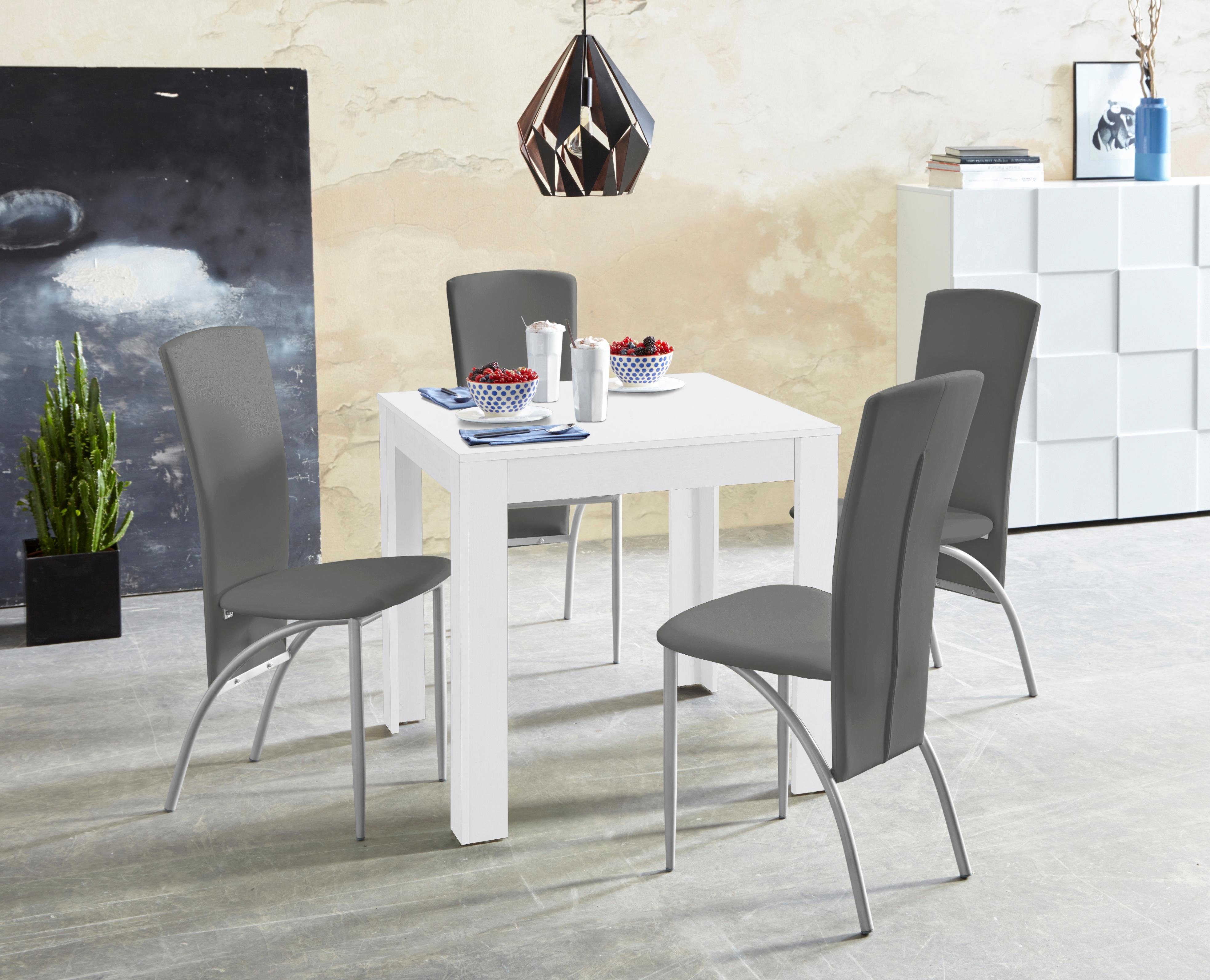 OTTO home Essgruppe LynnNico, (Set, 5-tlg), Tischbreite 80 cm, Belastbarkeit 120 KG