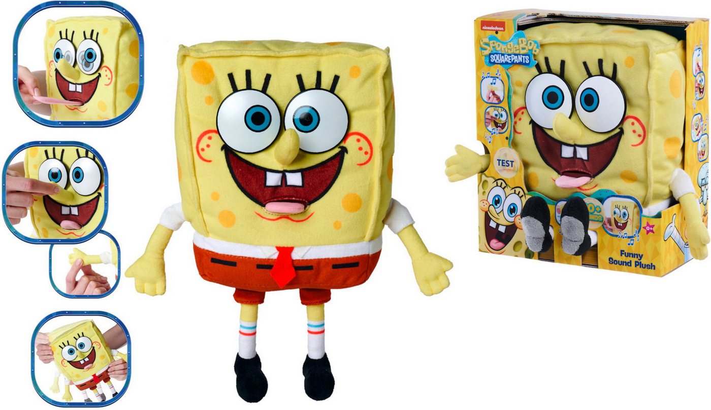 SIMBA Plüschfigur Plüsch Stofftier Spongebob Plüsch mit Sound 30cm 109491008