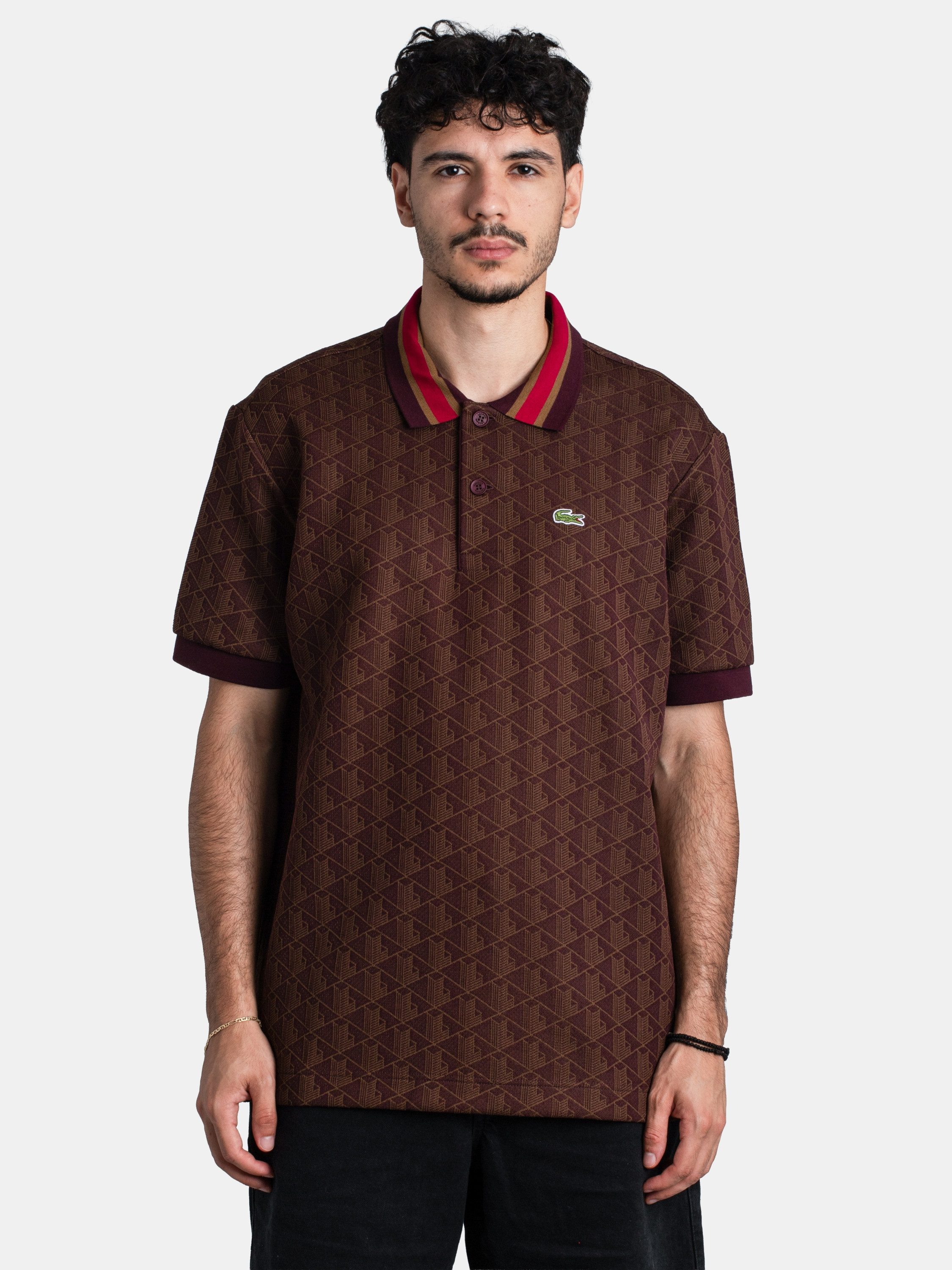 Lacoste Poloshirt Lacoste Monogram Jacquard Polo