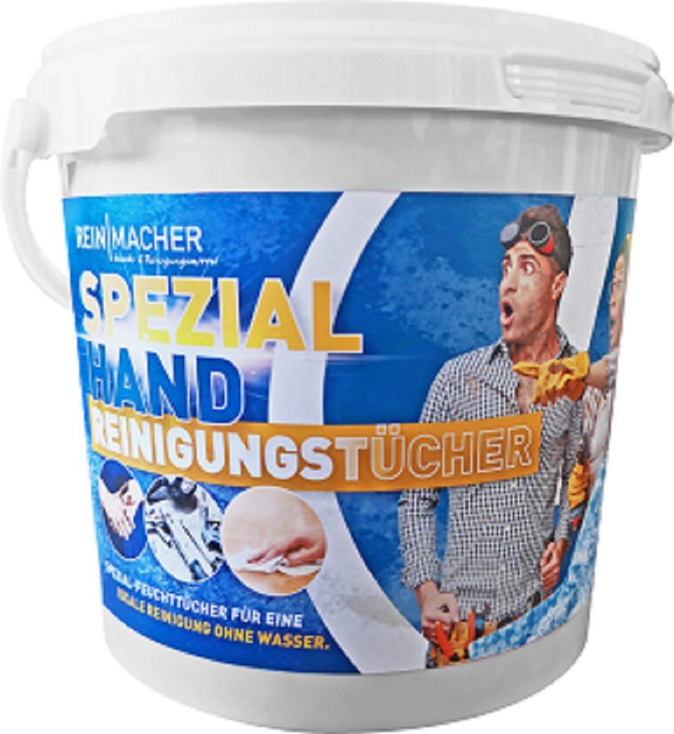 HCR Hygiene Reinmacher Spezial Hand-Reinigungstücher, 72 Stück im Eimer Feuchte Allzwecktücher