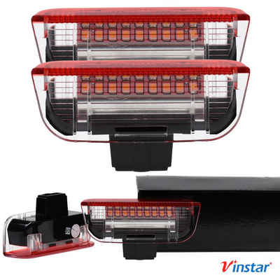 Vinstar KFZ-Ersatzleuchte LED Einstiegsbeleuchtung für VW SEAT SKODA PORSCHE, kompatibel mit: VW Golf Passat Seat Skoda Superb Porsche Scirocco