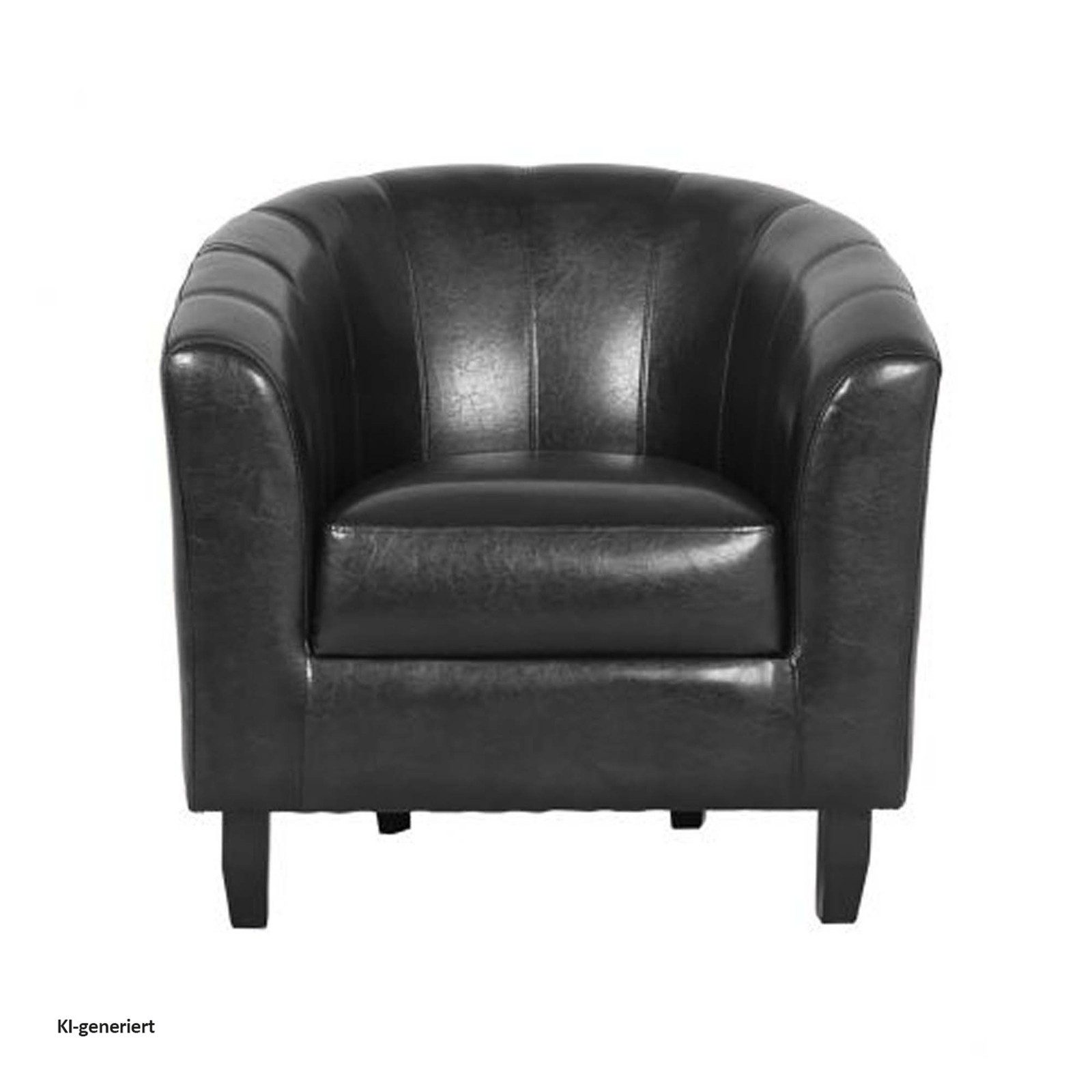 HTI-Living Cocktailsessel Cocktailsessel Cadogan Schwarz (Stück, 1-St., 1 Sessel), Loungesessel Clubsessel Kunstleder