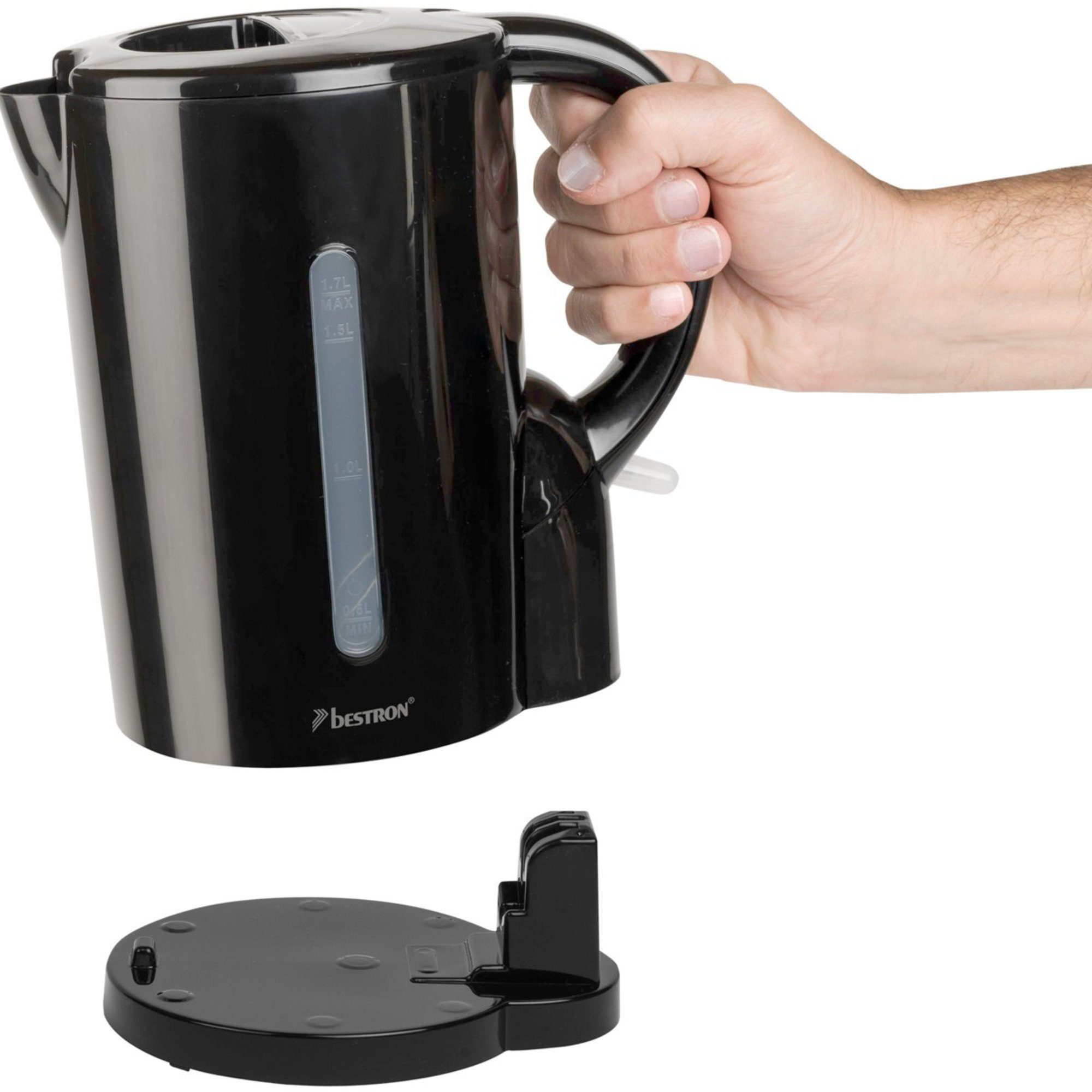 bestron Kaffeebereiter Bestron Wasserkocher AWK1101Z, (1,7 Watt)