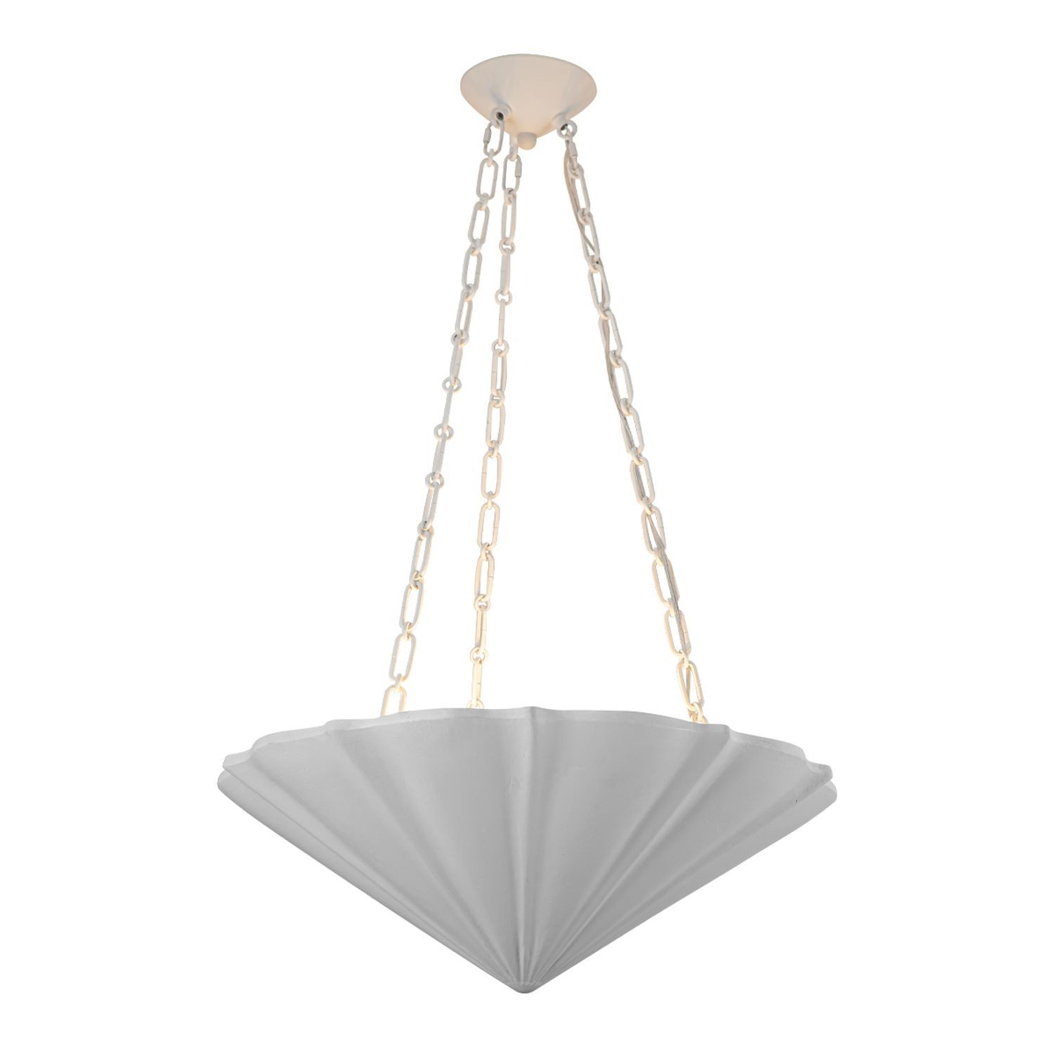 Licht-Erlebnisse Pendelleuchte FENRIC, ohne Leuchtmittel, Weiß Antik Ø 572 cm H: max. 208.6 cm 3-flammig E27 Vintage Design