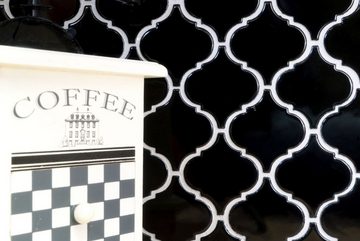 Mosani Mosaikfliesen Florentiner Retro Vintage Mosaik Keramik schwarz glänzend Bad Küche