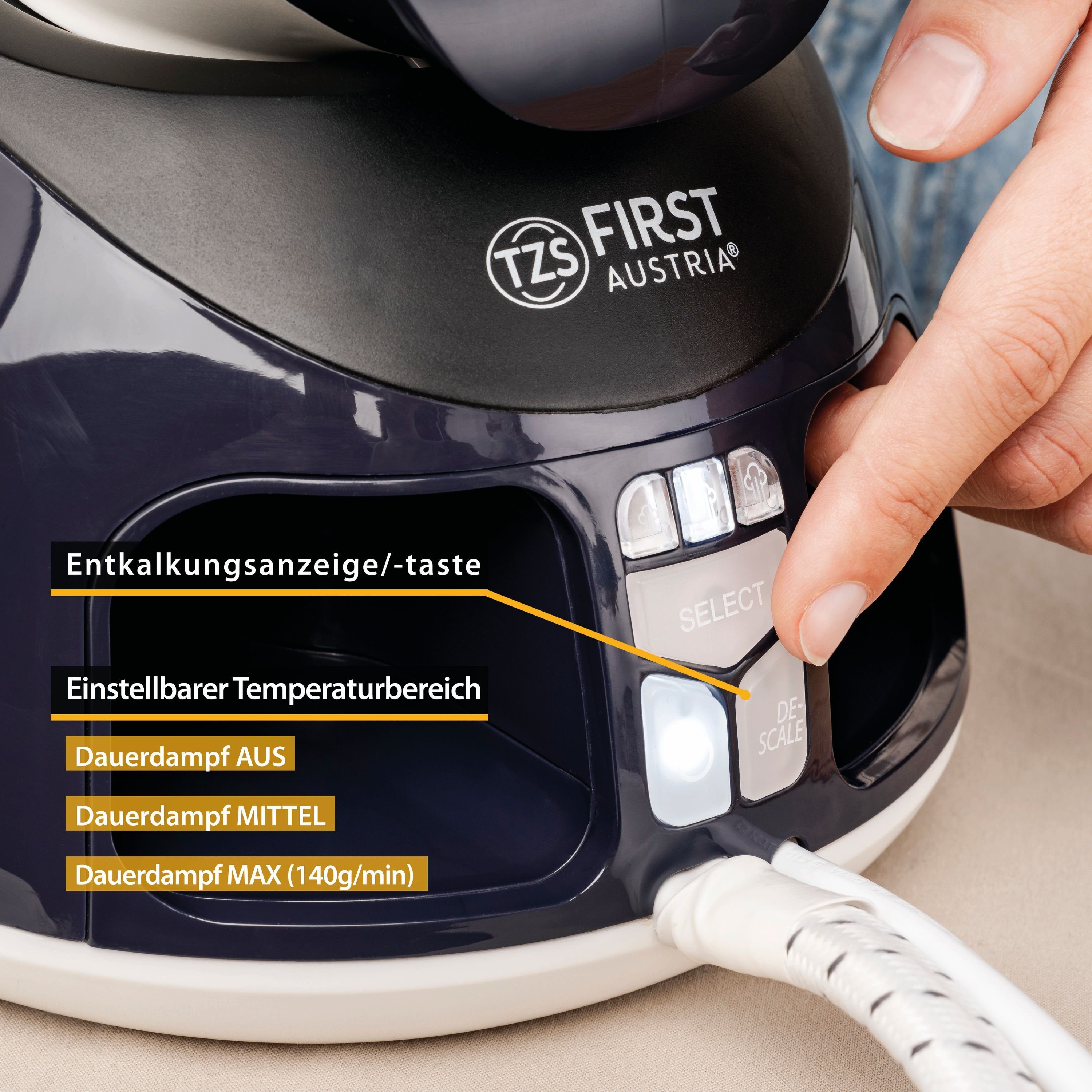 SUPERLEX Dampfbügelstation 2600W | 1300ml Wassertank | 35g/min Dampfleistung | Anti-Kalk & Anti-Tropf