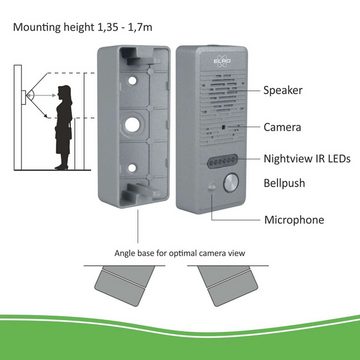 Elro DV424W Video-Türsprechanlage (Outdoor, Indoor, 2-tlg., Monitor und Klingel, Videotürsprechanlage)