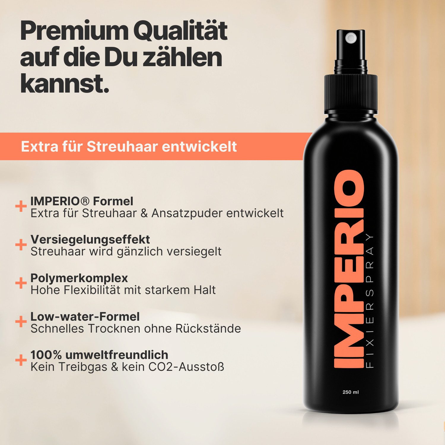 IMPERIO Haarspray Fixierspray zur Versiegelung von Streuhaar & Ansatzpuder, 1-tlg.