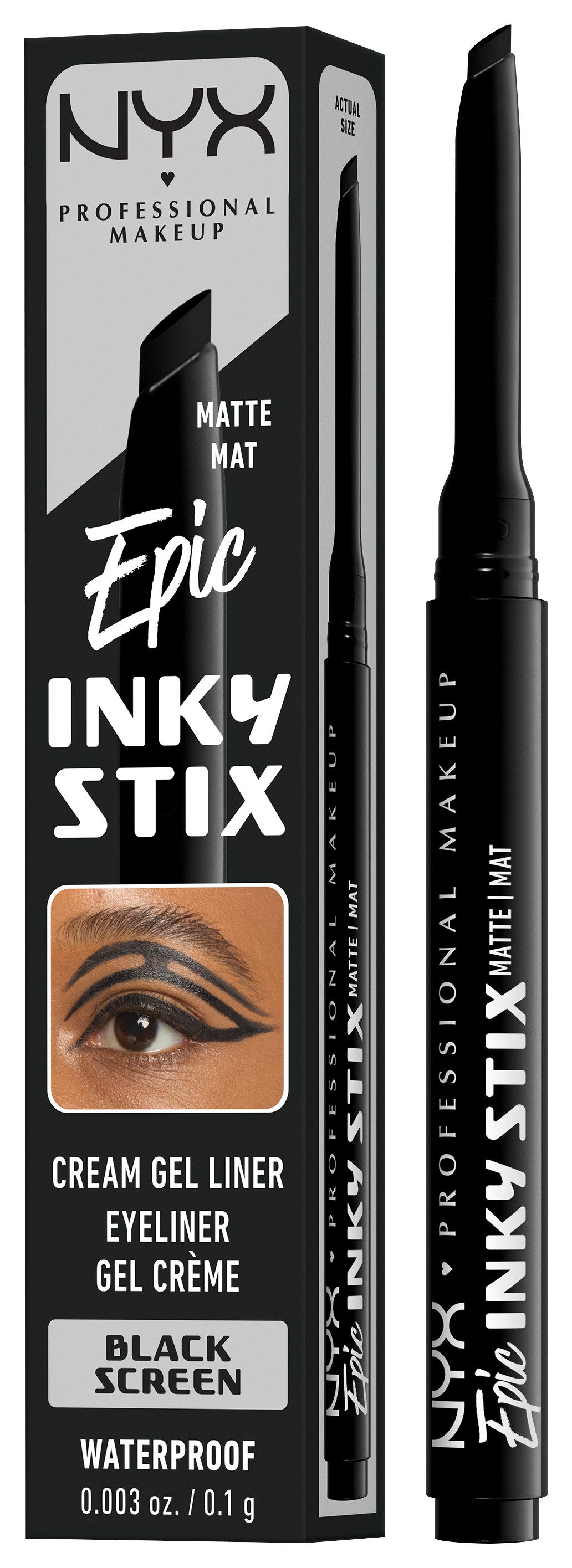 NYX PROFESSIONAL MAKEUP Eyeliner EPIC INKY STIX CREAM GEL EYELINER, ideal für definierte Lidstriche und vielfältige, ausdrucksstarke Looks