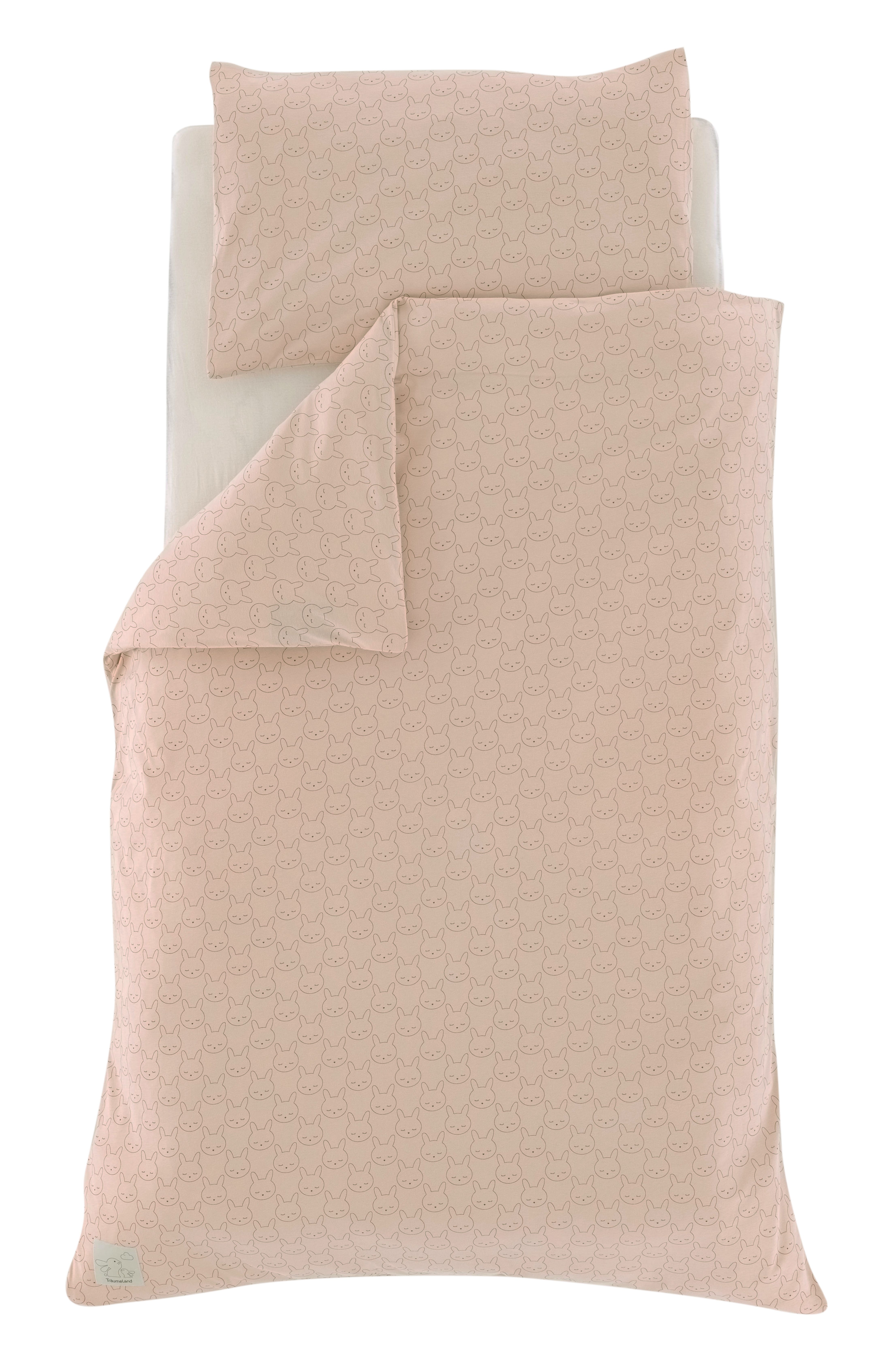 Träumeland Babybettwäsche Jersey Kuschelhase, Jersey, 2 teilig, mit Allover-Print