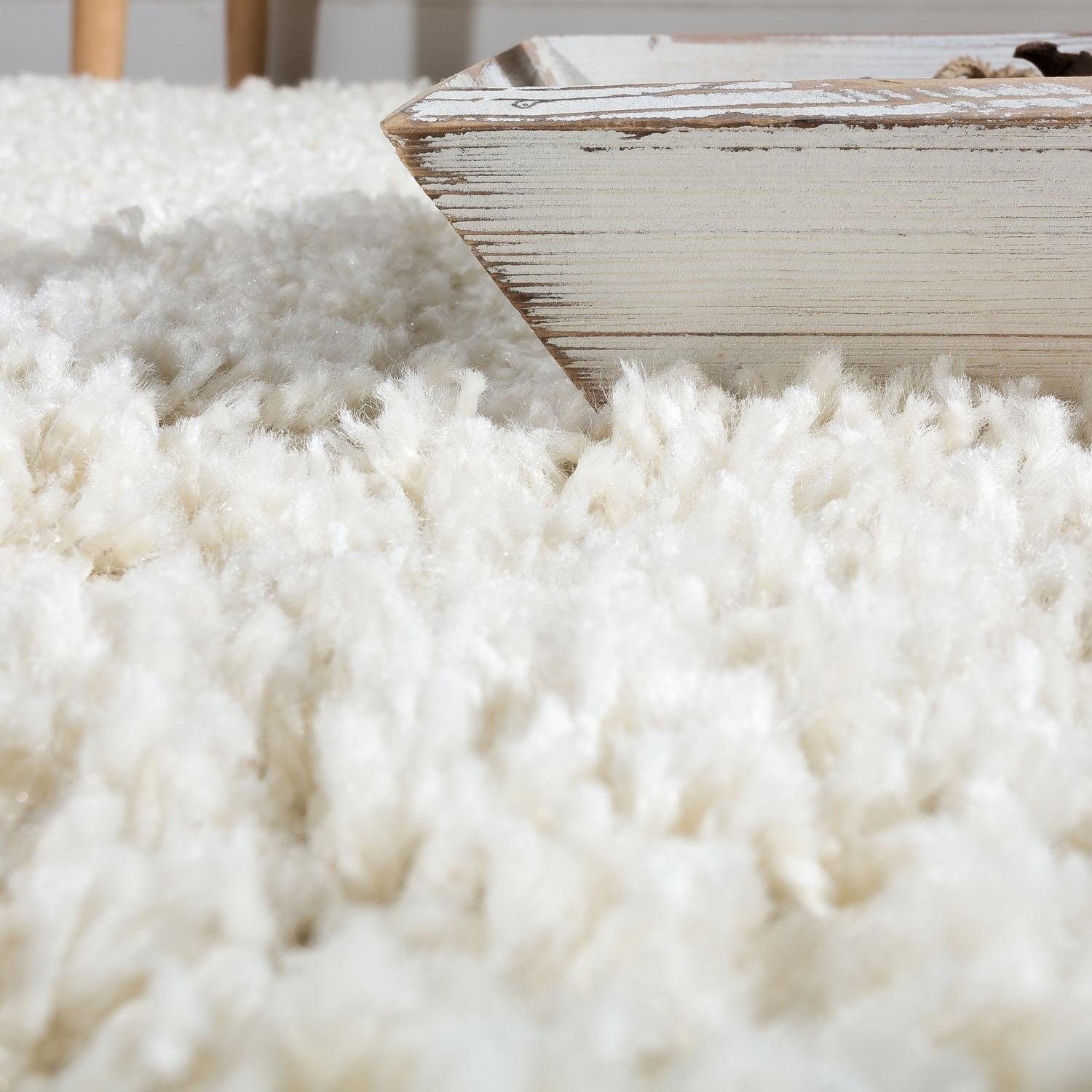 Paco Home Hochflor-Teppich Sky 250, rechteckig, Höhe: 34 mm, gewebt, Uni-Fa günstig online kaufen