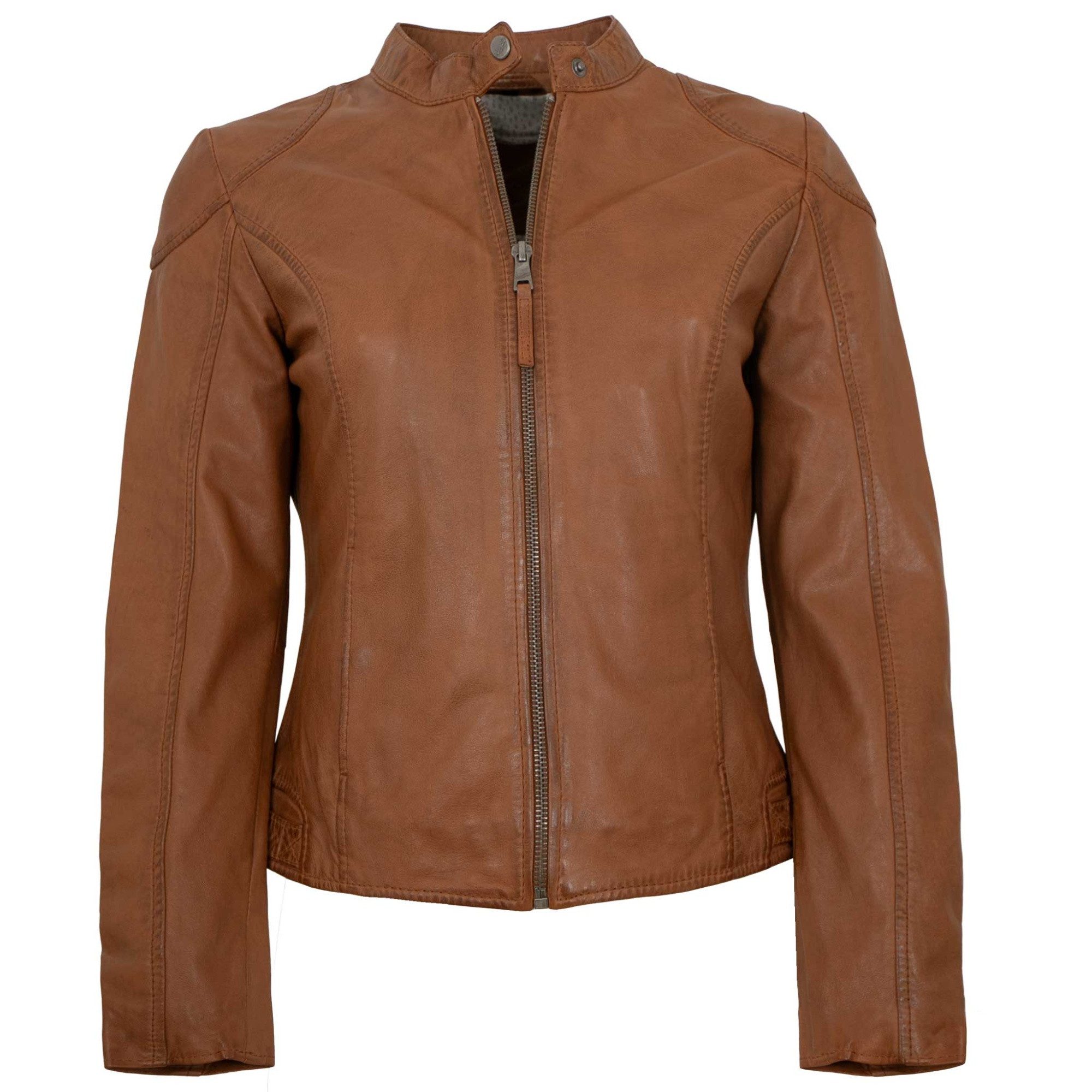 Mauritius Lederjacke MWMaithe Mauritius - Damen Lederjacke Lammnappa cognac
