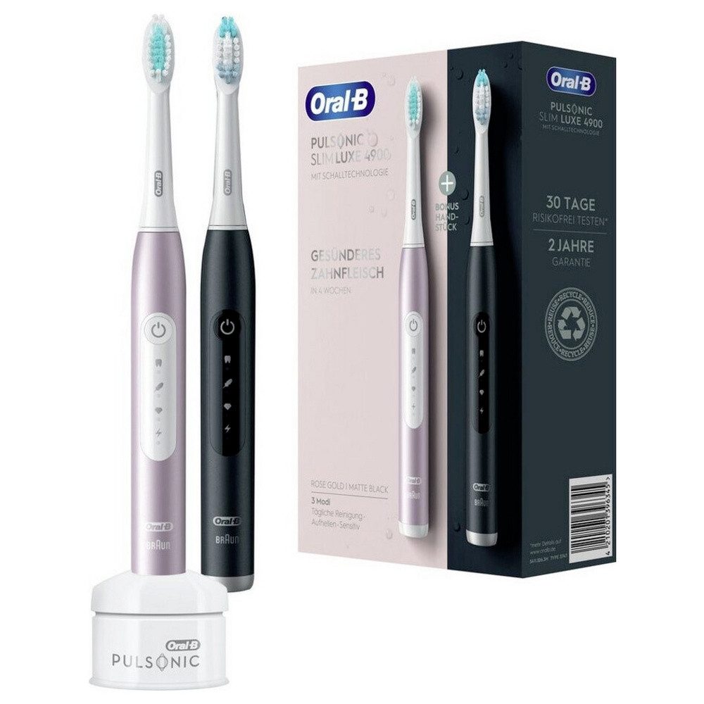 Braun Elektrische Zahnbürste Braun Oral-B Pulsonic Slim Luxe 4900 rose gold/matte black Oral B Elek
