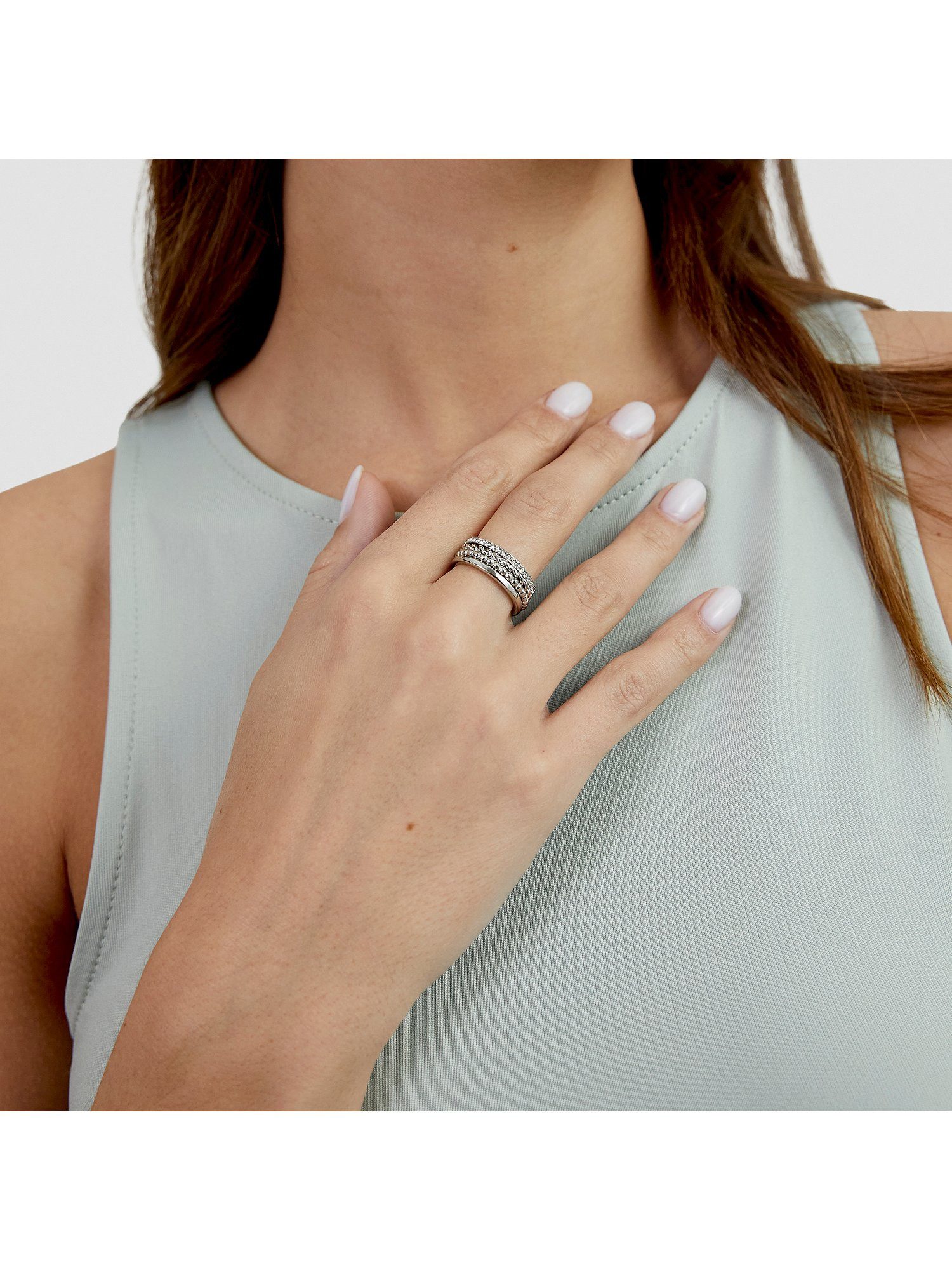 s.Oliver Fingerring S.Oliver Damen-Damenring Edelstahl