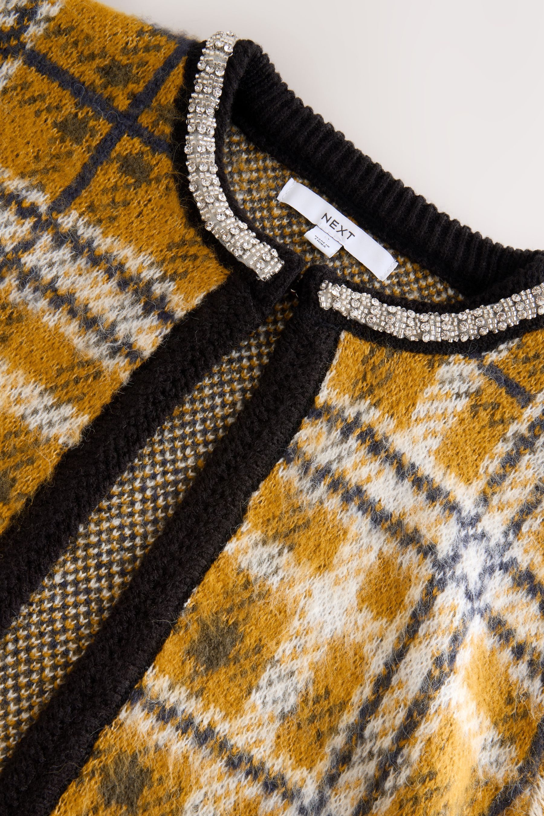 Next Strickjacke Angeraute Strickjacke mit verziertem günstig online kaufen