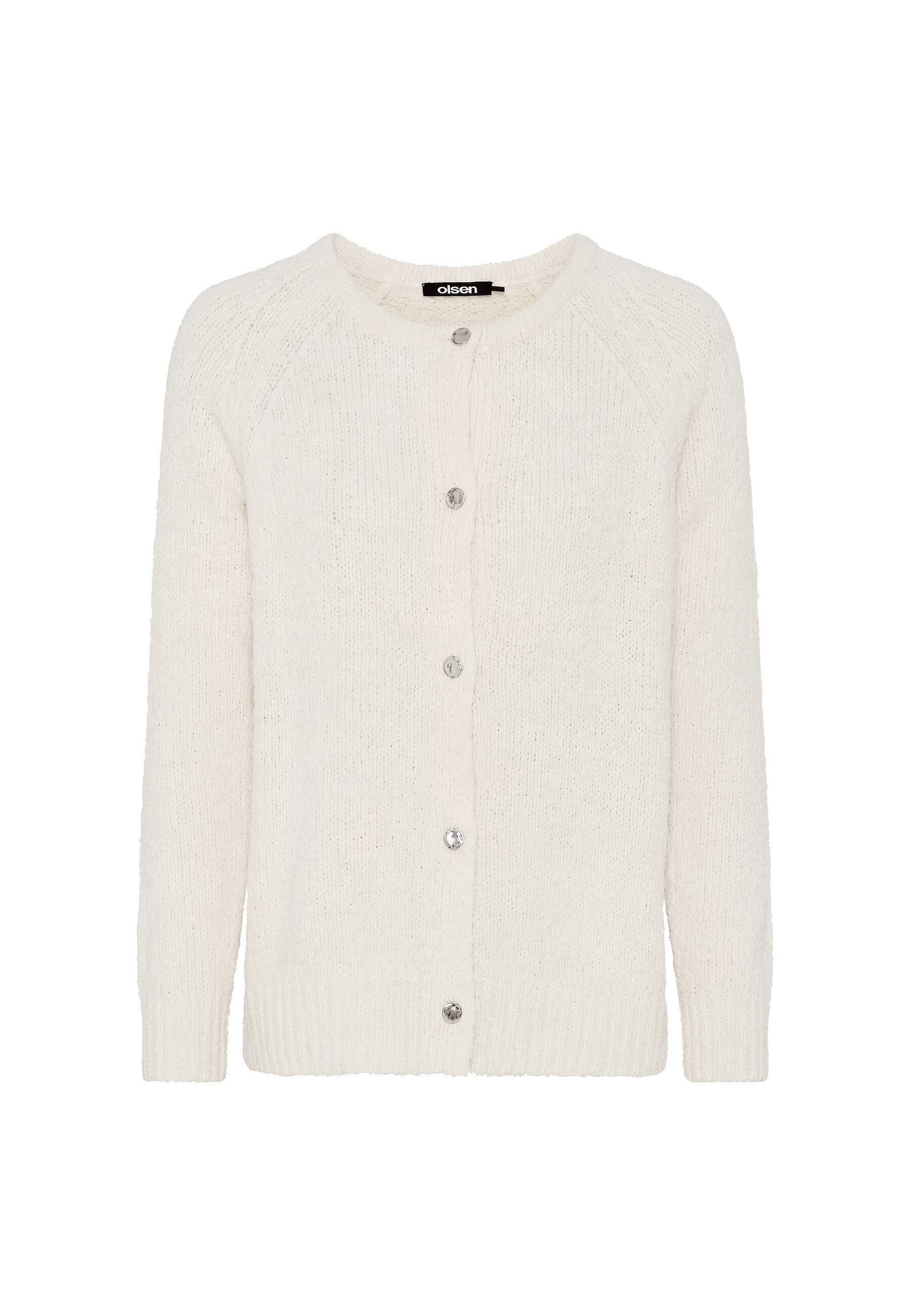 Olsen Cardigan Cardigan mit Raglanärmeln und Rundhalsausschnitt