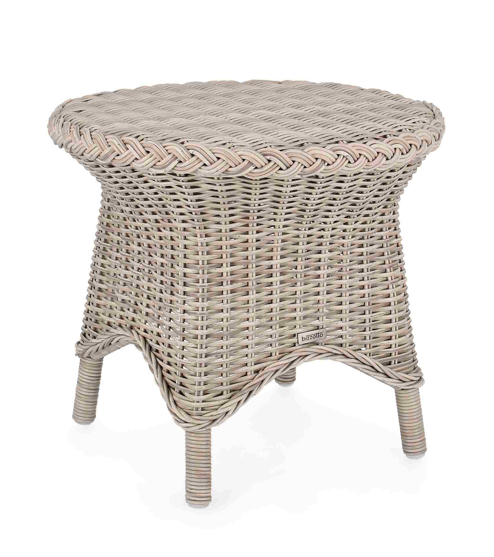 Bizzotto Beistelltisch Jupiter aus Kunstfaser-Geflecht