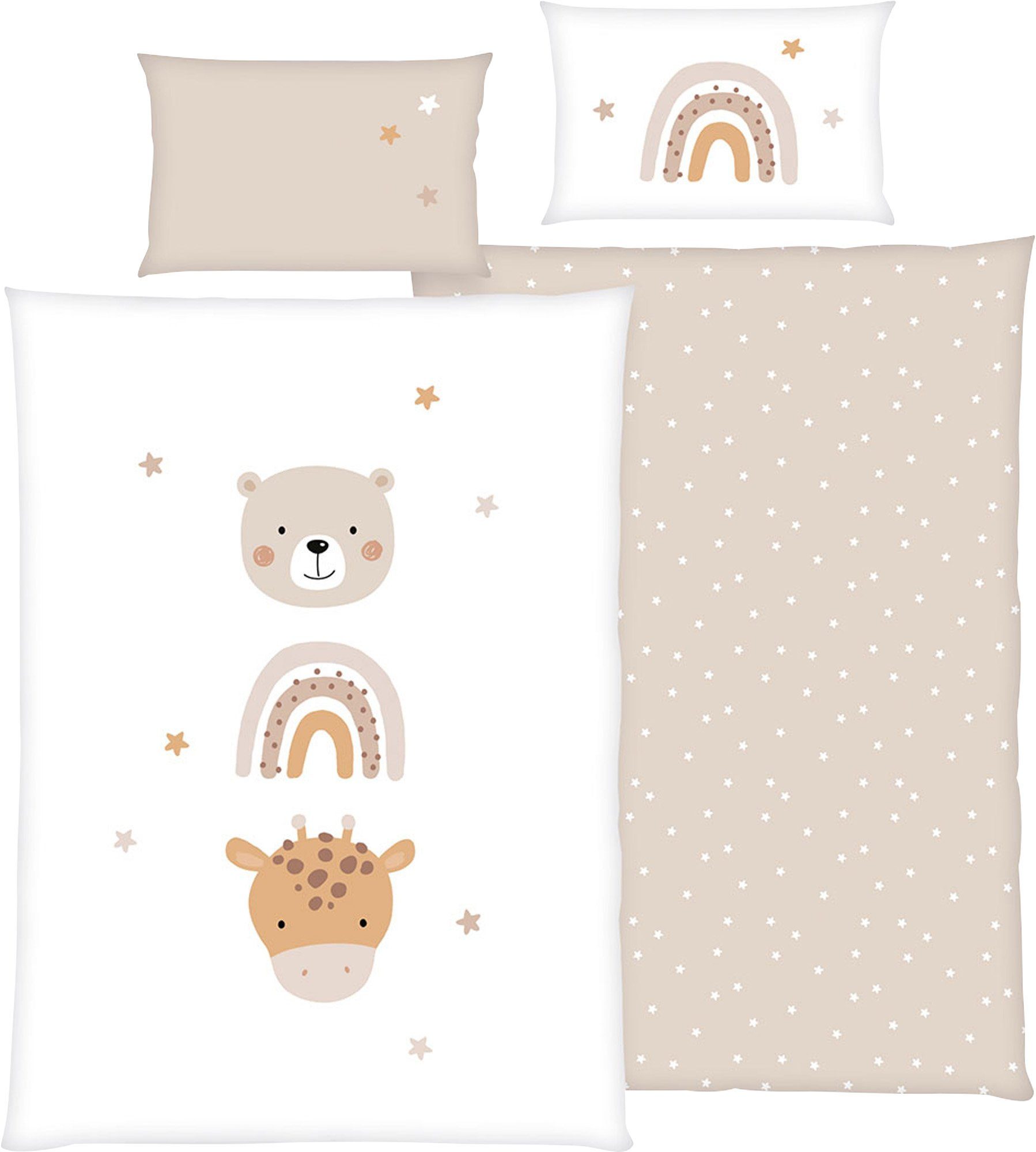 Herding Kinderbettwäsche Kinder-Wendebettwäsche "Little Friends", Renforcé, günstig online kaufen