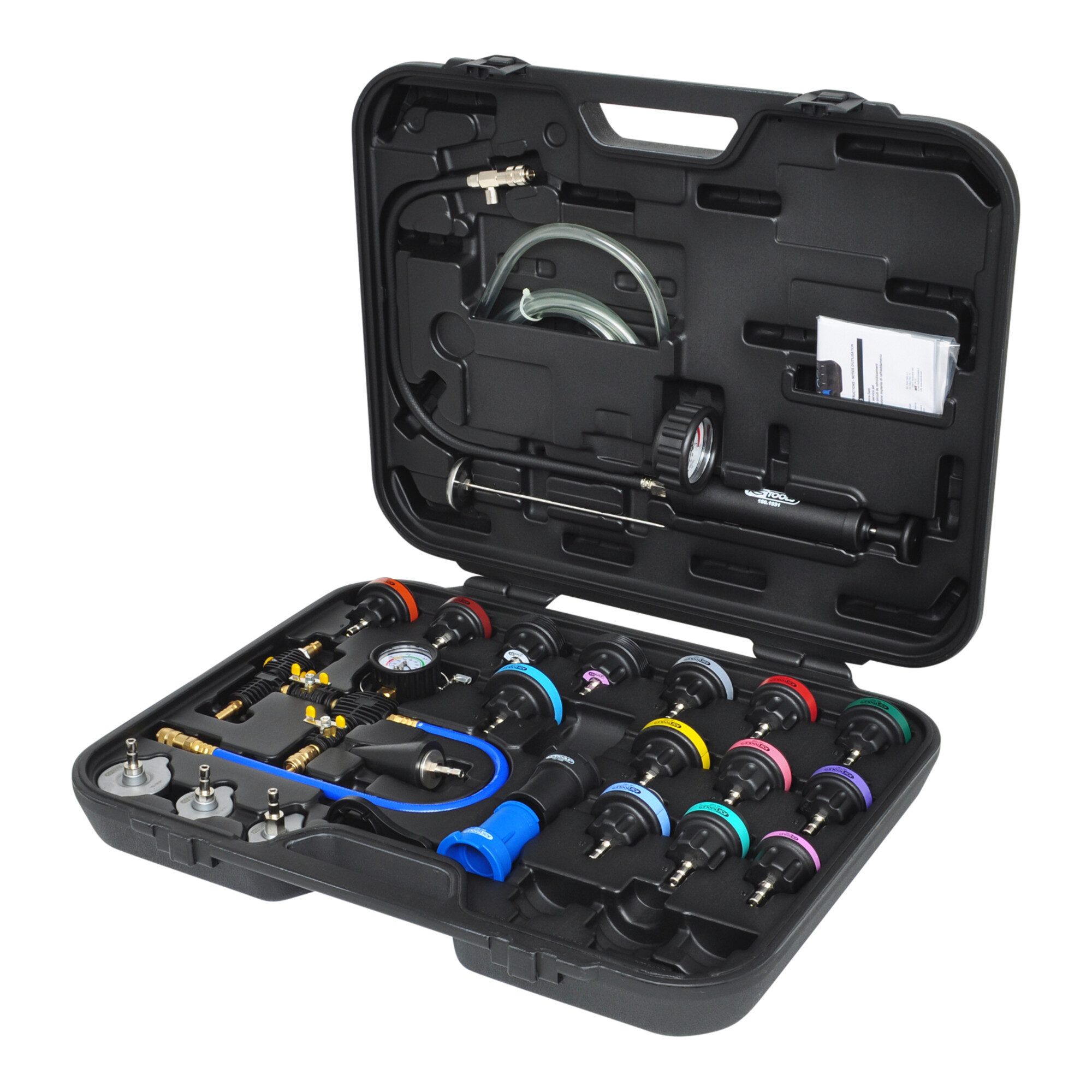 KS Tools Kompressor KS Tools MASTER Kühlsystem-Diagnose-Service-Satz, 25-tlg.